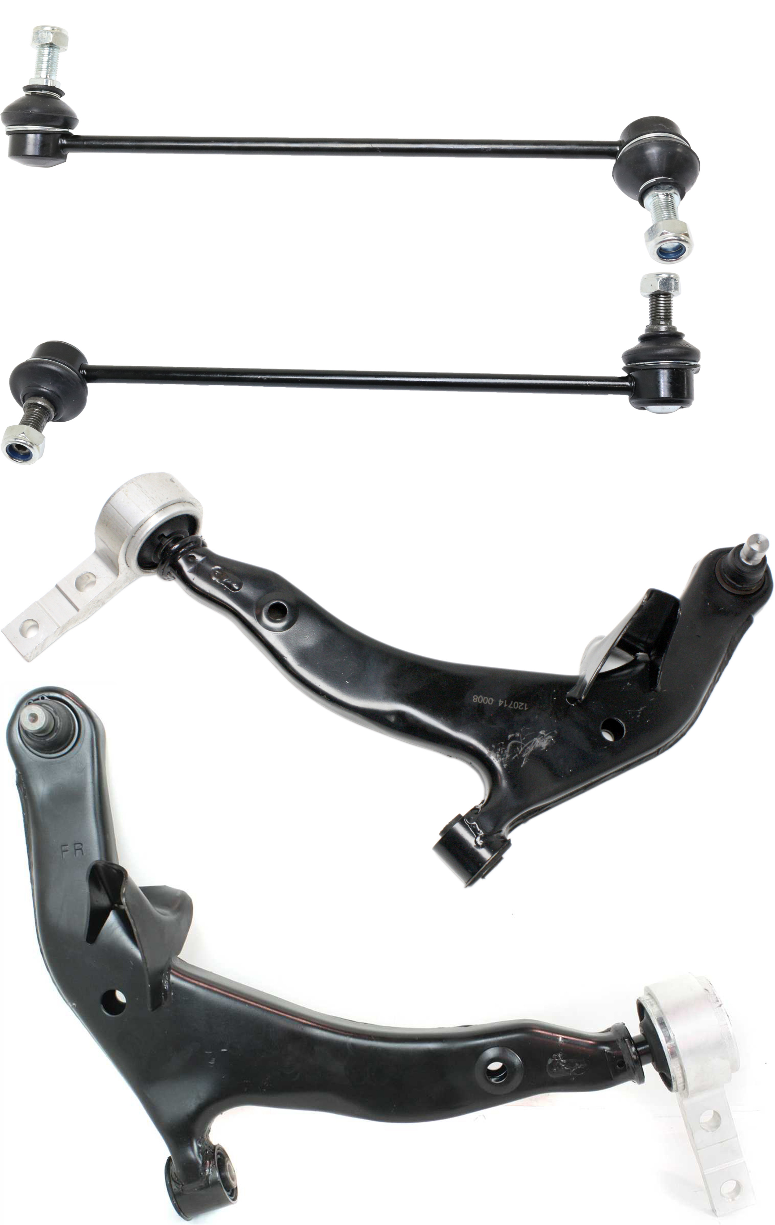 AM MURANO 03-07 CONTROL ARM KIT Set of 4 Front RH and LH with Sway Bar Link SKU KIT 110615-15 Partslink NI4510100 NI4511100 OEM 54501CC40E 54501CA010-54501CC4