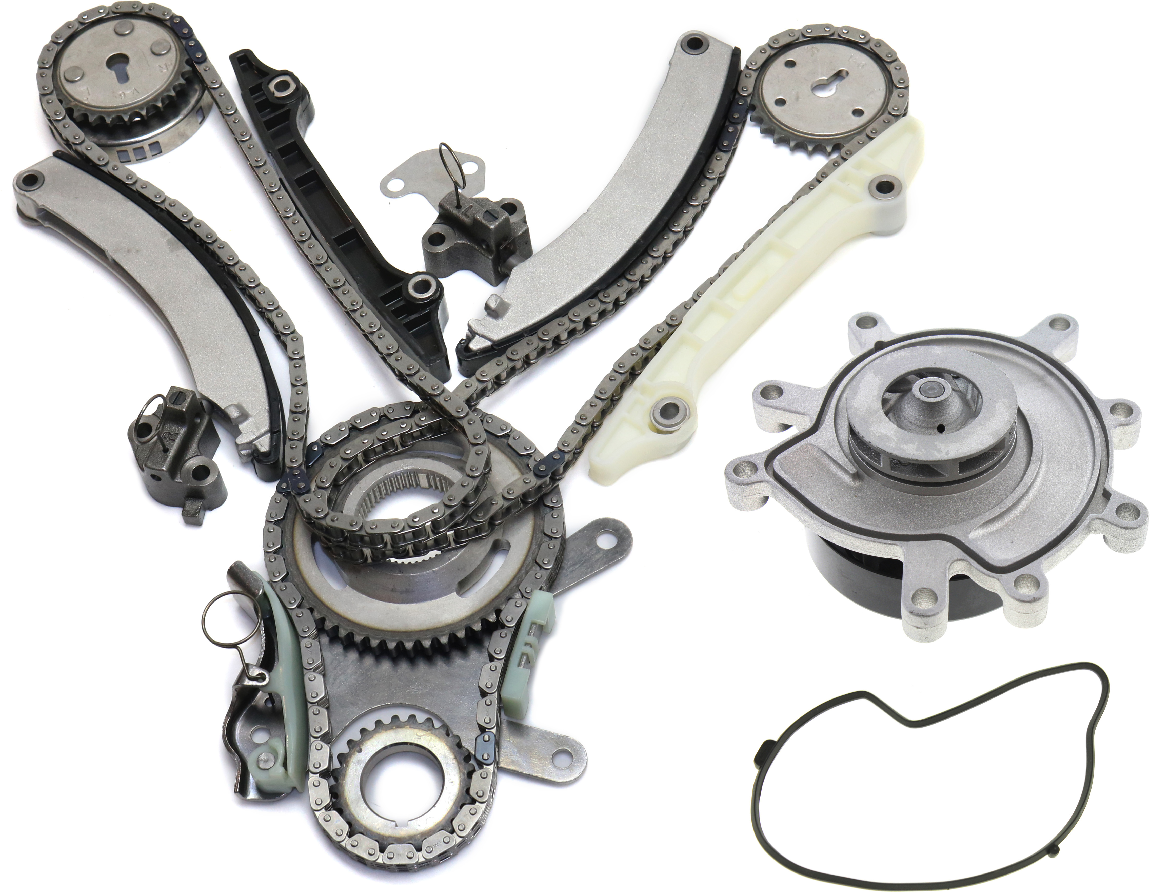 AM DAKOTA 04-11 RAM 1500-04-10 TIMING CHAIN KIT SOHC 3.7L Engine 2 pc kit w Water Pump SKU KIT 110713-03 OEM 20434-39240-43163-43263-58572