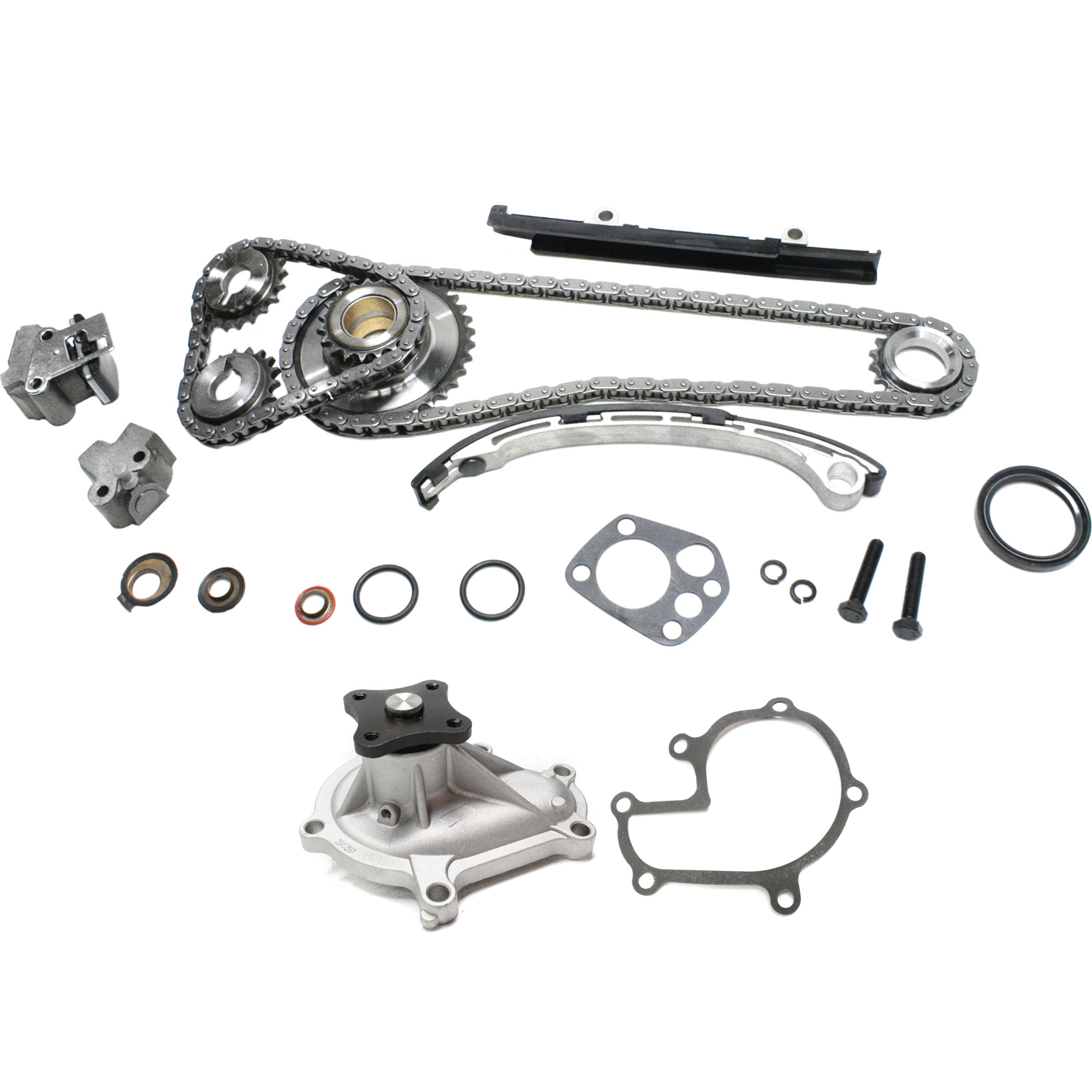 AM ALTIMA 98-01 TIMING CHAIN KIT DOHC 2.4L Engine 2 pc kit w Water Pump SKU KIT 110713-07 OEM 210101E4Y0