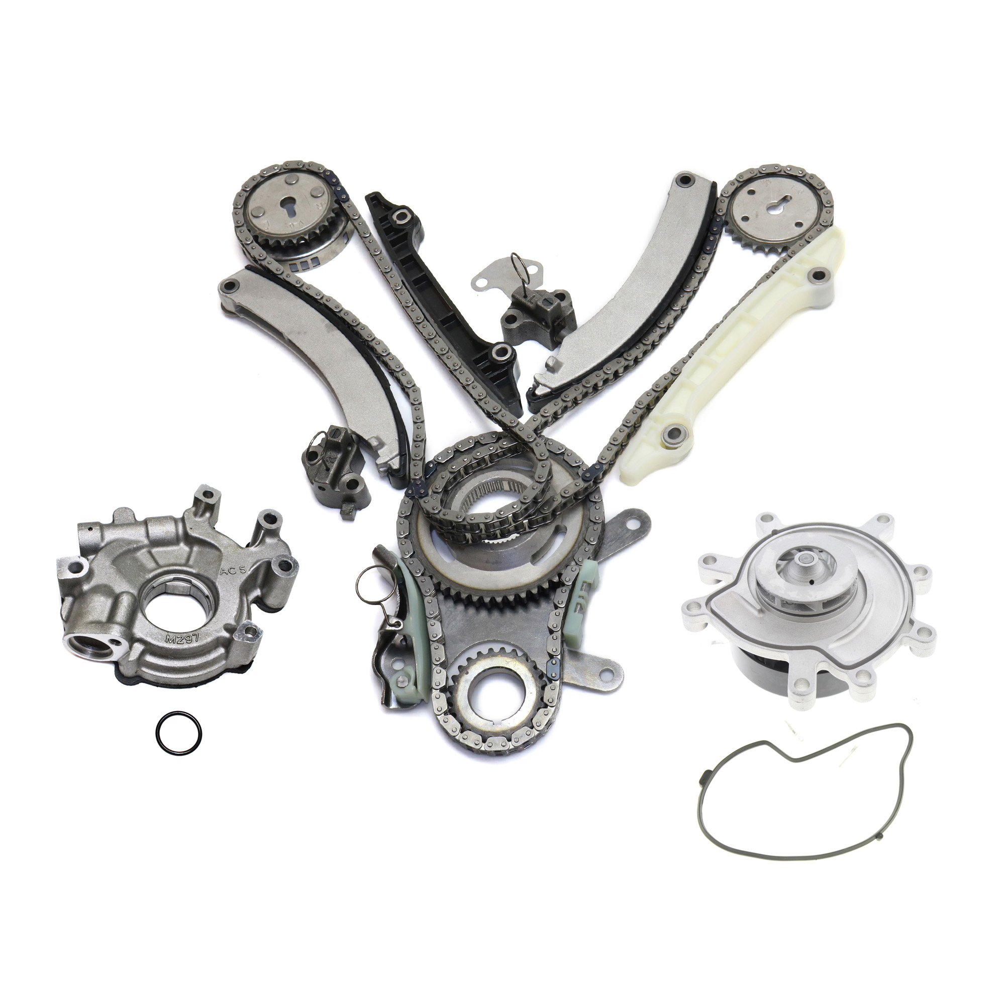 AM DAKOTA 04-11 RAM 1500-04-10 TIMING CHAIN KIT SOHC 3.7L Engine 3 pc kit w Oil Pump and Water Pump SKU KIT 110713-10 OEM 53020827-20434-39240-43163-432