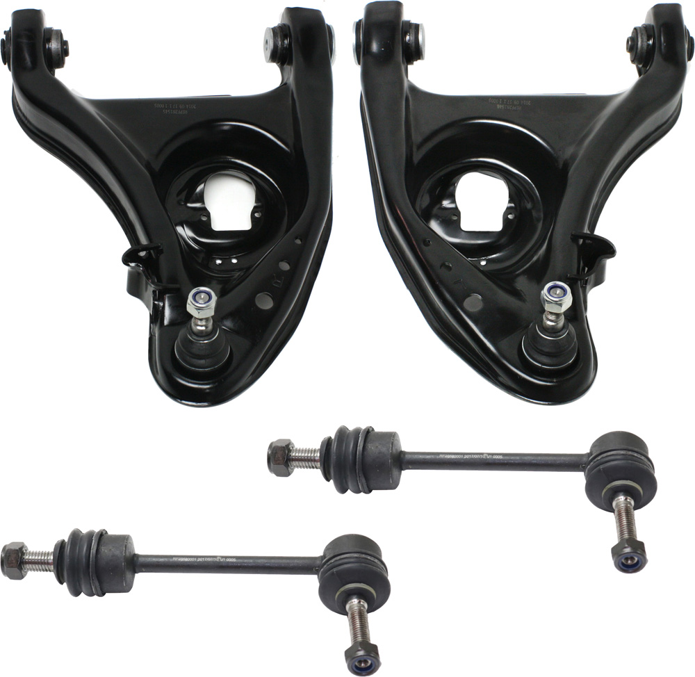 AM CROWN VICTORIA TOWN CAR 98-02 FRONT CONTROL ARM KIT RH AND LH 4 pc Kit with Sway Bar Link SKU KIT 110718-14 OEM XW1Z3079BA XW1Z3079CA E0AZ3079