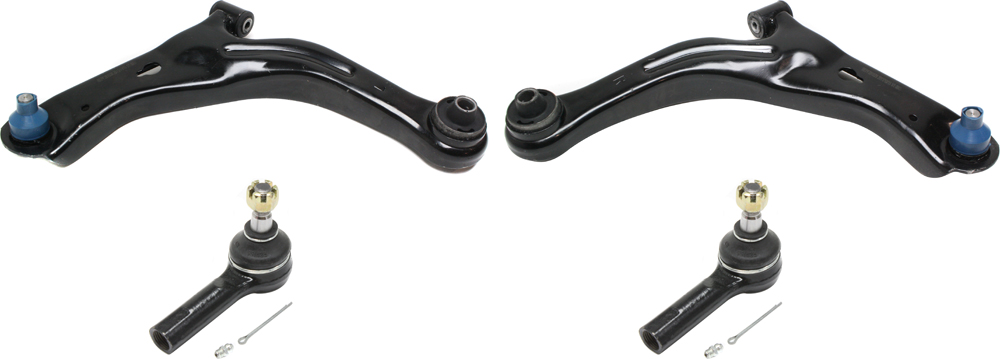 AM ESCAPE TRIBUTE 01-04 FRONT CONTROL ARM KIT RH AND LH Lower 4 pc kit with Tie Rod Ends SKU KIT 110718-18 OEM 4L8Z3079L EC0134350N 3L8Z3079A