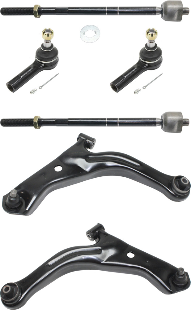 AM ESCAPE MARINER TRIBUTE 08-09 FRONT CONTROL ARM KIT RH AND LH Lower 6 pc kit with Tie Rod Ends SKU KIT 110718-22 OEM 5L8Z3079AA 6L8Z3079AA EF913435