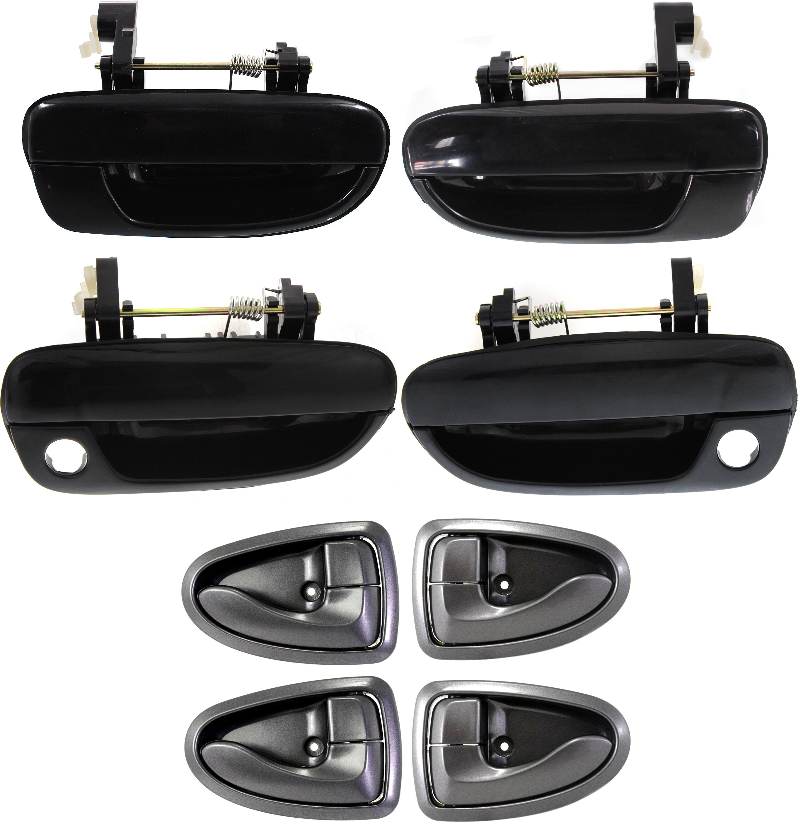 AM ACCENT 06-06 AUTO BODY REPAIR 8 pc kit Front and Rear RH and LH with Exterior Door Handle and Interior Door Handle Hatchback Sedan SKU KIT 110718-42 Partslink HY1311101 HY1310101 HY1521117 HY1520117 HY1352112 HY1353112 OEM 8266025000CA 8265025000CA 8366