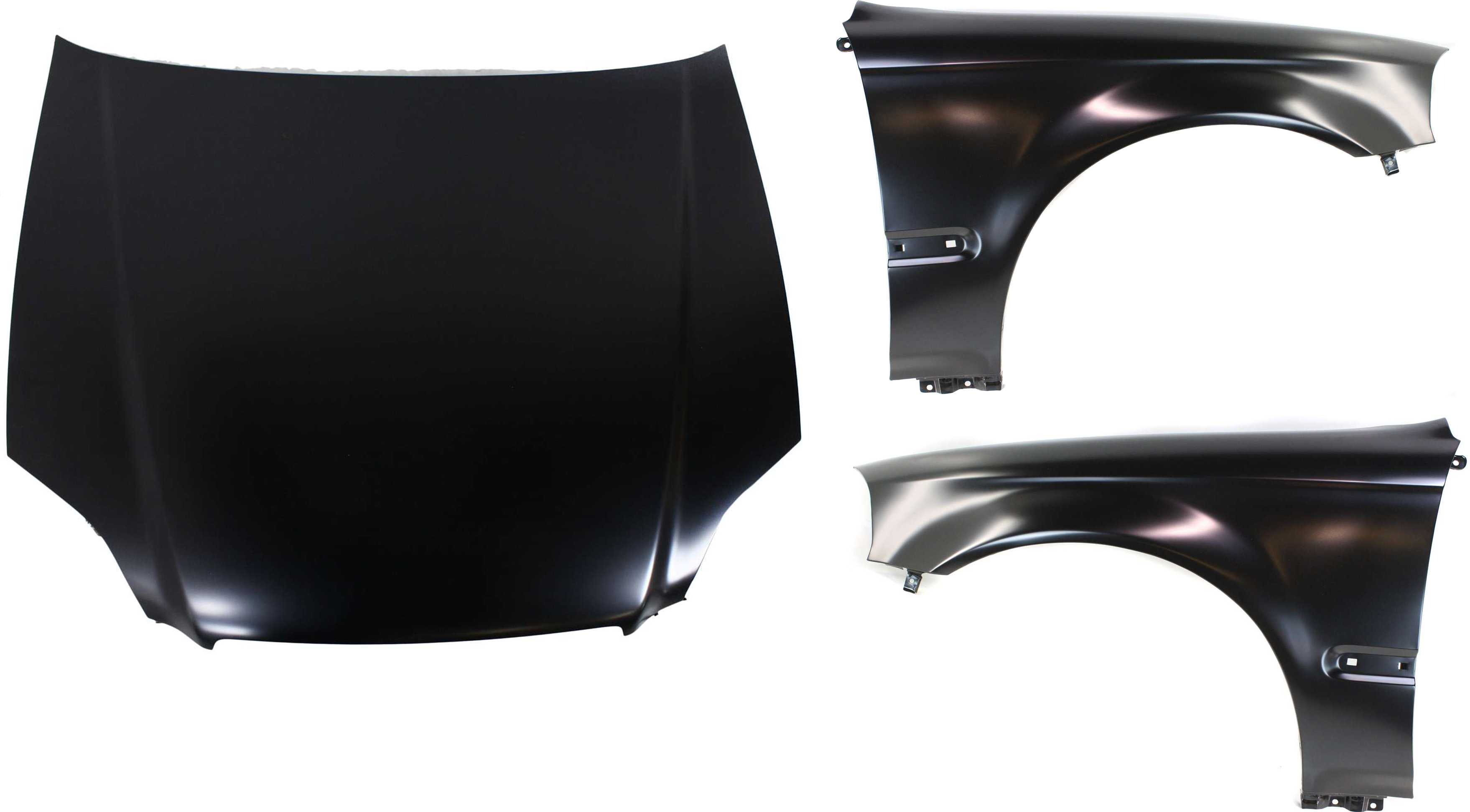 AM CIVIC 96-98 HOOD 3 pc Kit with Fenders SKU KIT 110916-07 Partslink HO1230120 HO1240143 HO1241143 OEM 60100S04010ZZ 60261S04A00ZZ 60