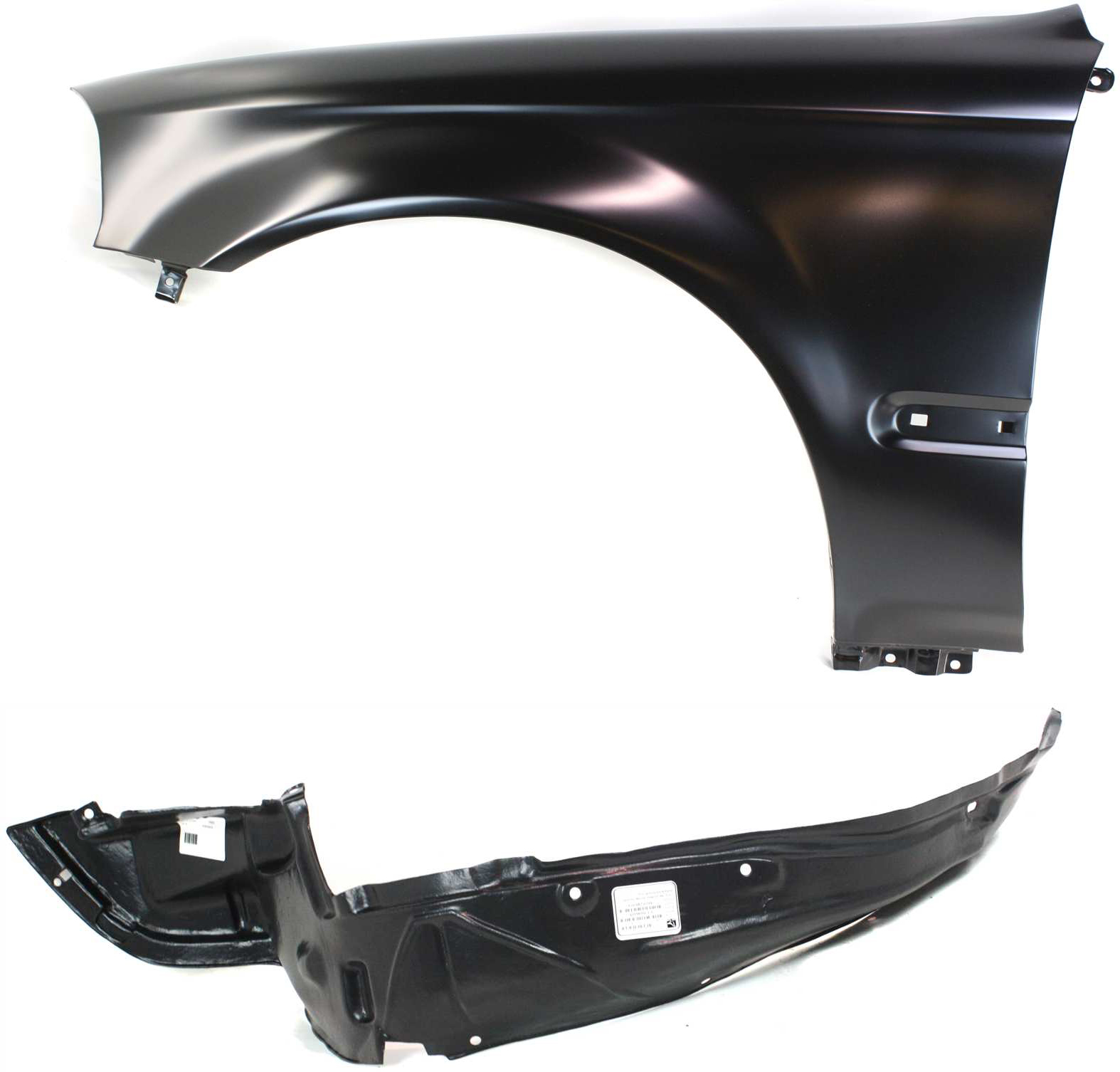 AM CIVIC 96-98 FRONT FENDER LH 2 pc Kit Primed w Fender Liner SKU KIT 110916-14 Partslink HO1240143 HO1248103 OEM 60261S04A00ZZ 74151S04000