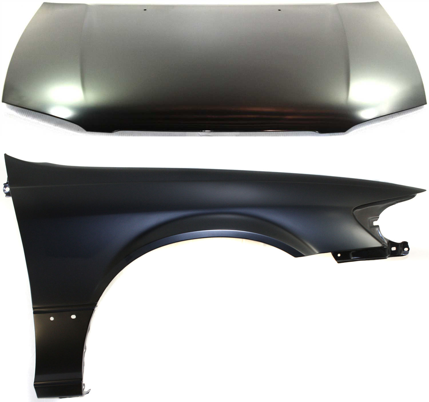 AM CAMRY 97-01 HOOD 2 pc Kit USA Built with Fender SKU KIT 110916-21 Partslink TO1230167 TO1241162 OEM 53301AA040-53811AA020