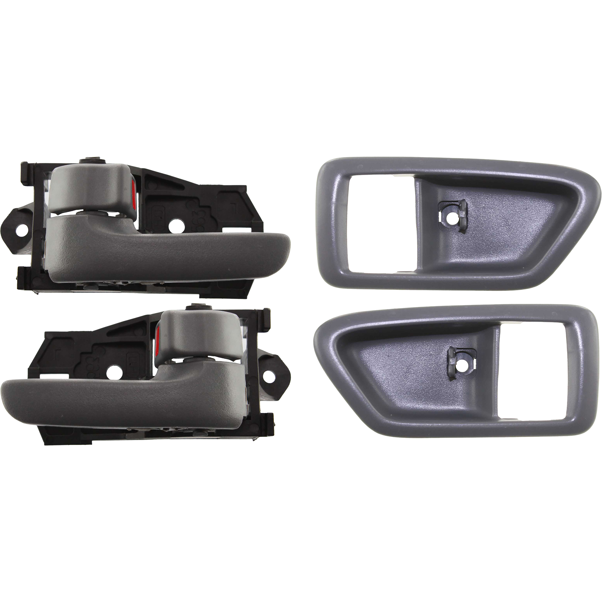 AM CAMRY ES300-97-01 FRONT INTERIOR DOOR HANDLE RH AND LH 4 pc kit with Door Handle Trims SKU KIT 110916-38 Partslink TO1353123 TO1352123 TO1358105 TO1359105 OEM 69205AA010G0-69205AA010B0-6920