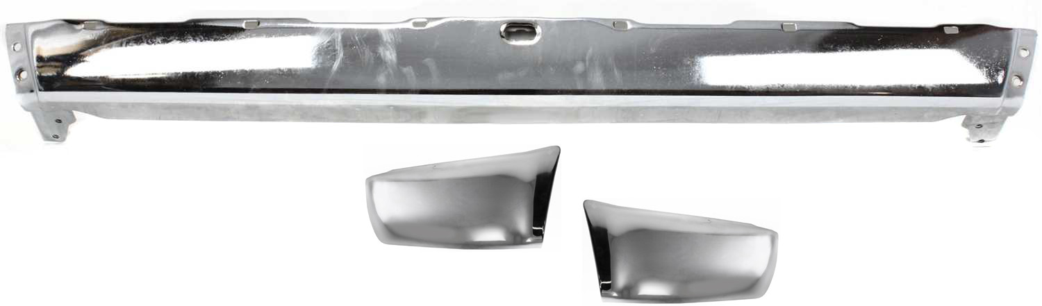 AM 4RUNNER 90-95 STEP BUMPER FACE BAR AND PAD 3 pc Kit w o Pad w Pad Provision w o Mounting Bracket Chrome Steel w Bumper End SKU KIT 110916-46 Partslink TO1102119 TO1104104 TO1105104 OEM 5210535150-5210789104-52106891