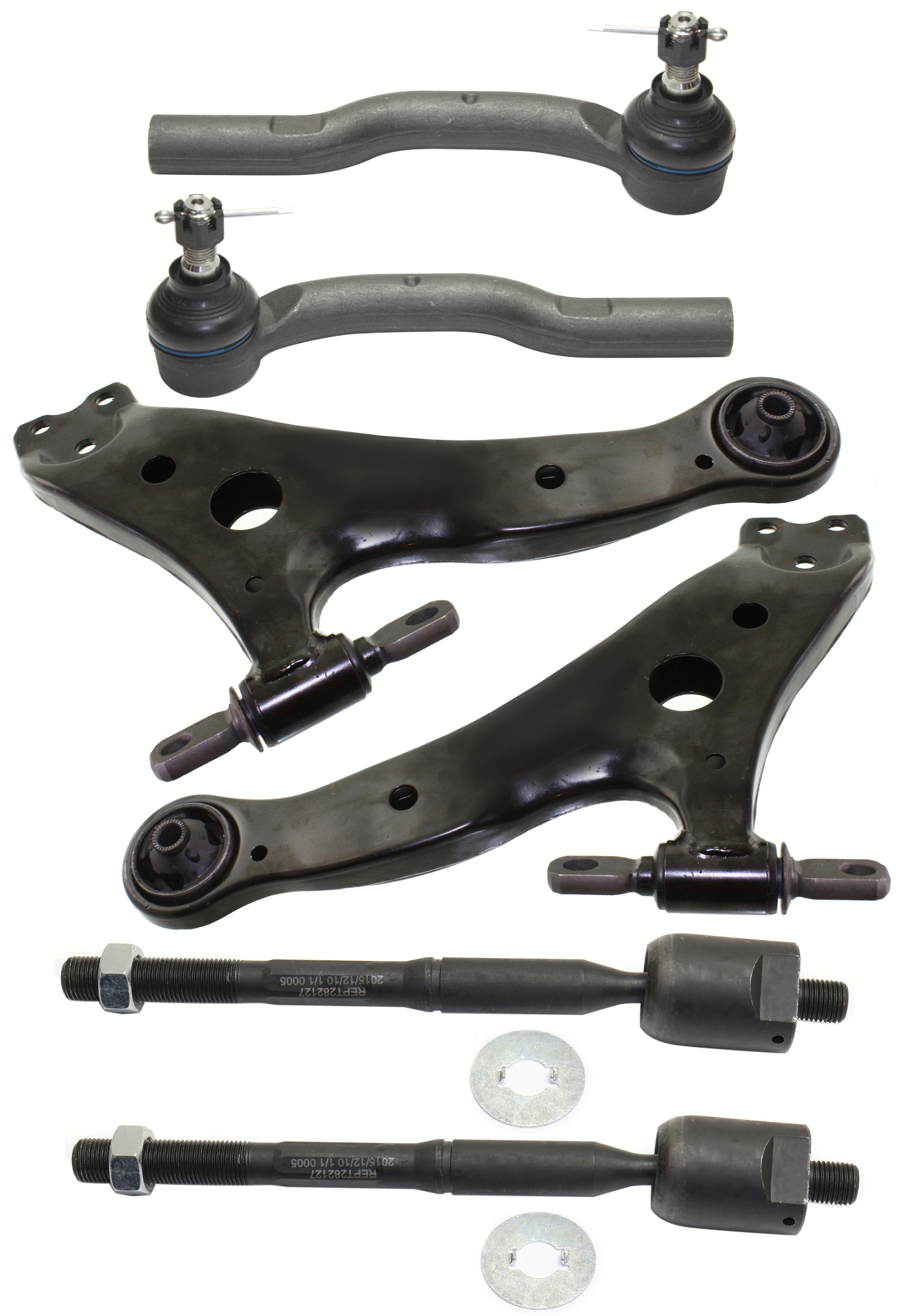 AM CAMRY ES330-04-06 FRONT CONTROL ARM KIT RH AND LH Lower w o ball joint s 6 pc Kit with Tie Rod End SKU KIT 110917-37 OEM 4806933050-4806833050-45503092