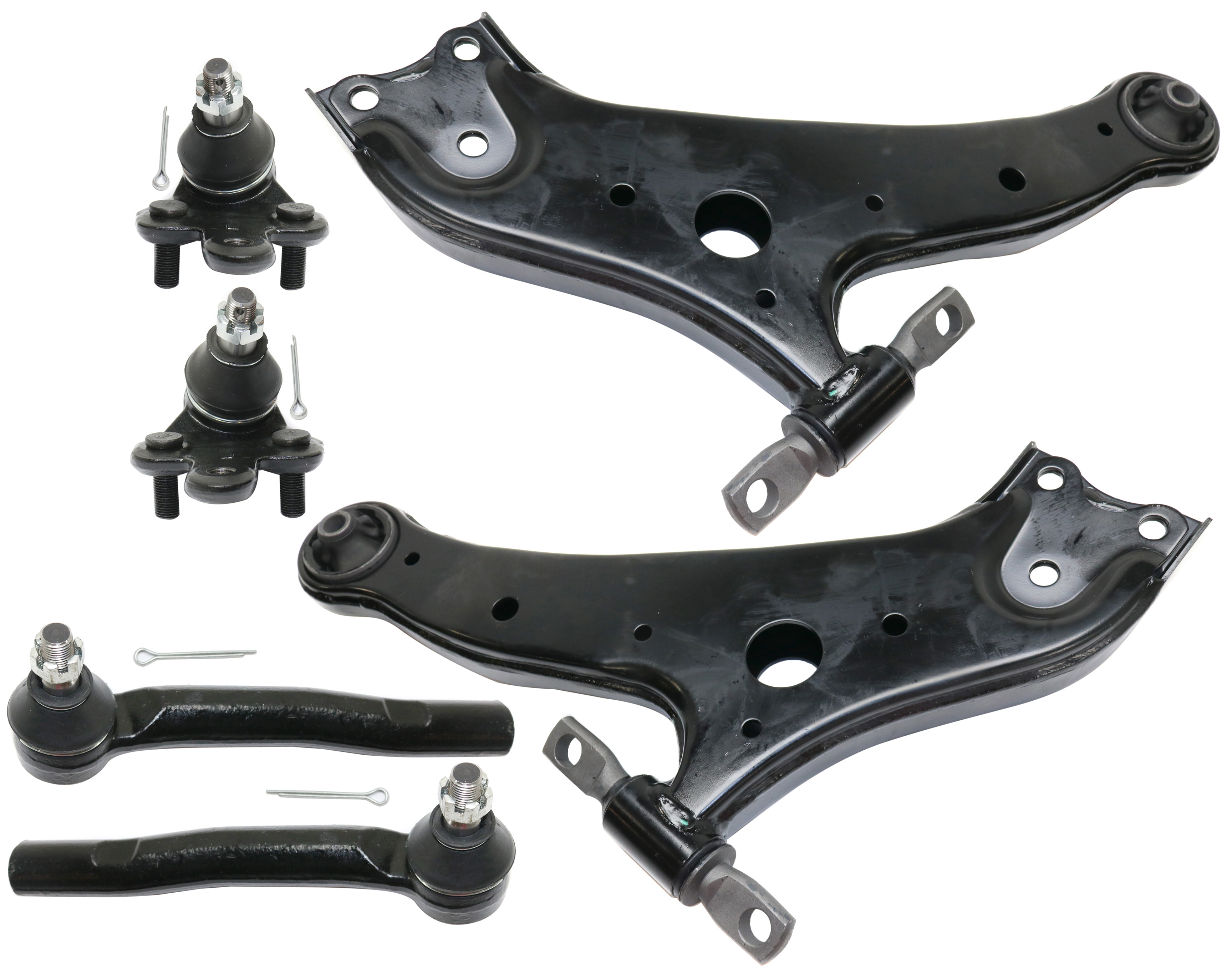 AM HIGHLANDER 08-19 FRONT CONTROL ARM KIT RH AND LH Lower w ball joint s 6 pc Kit with Ball Joint and Tie Rod End SKU KIT 110917-41 OEM 1017332 TC5009-45D10005 FA2464