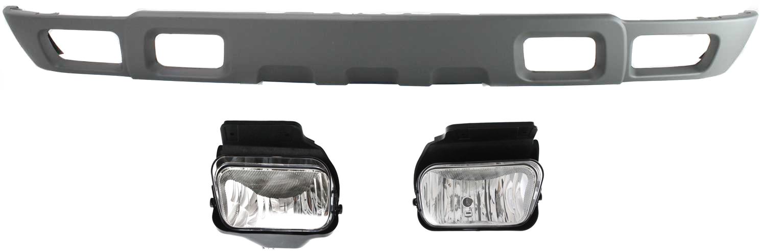 AM SILVERADO P U 04-07 AUTO BODY REPAIR 3 pc kit Front Includes Fog Lights and Valance SKU KIT 111016-04 Partslink GM1092173 GM2592150 GM2593150 OEM 10367213-15791433-15791434