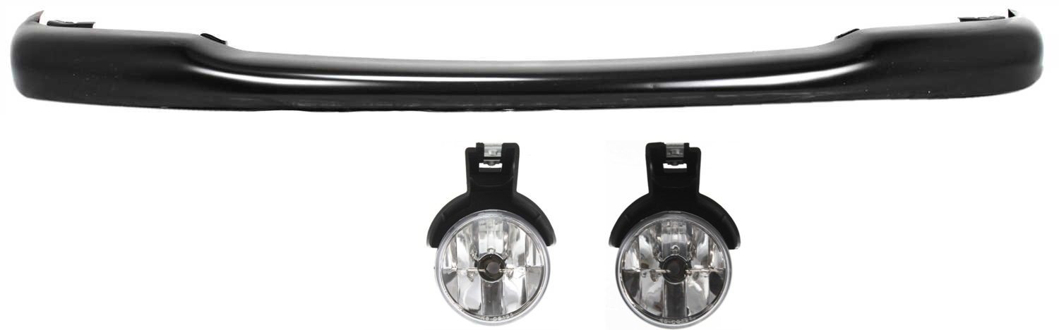 AM DAKOTA 97-00 DURANGO 98-00 FRONT BUMPER 3 pc kit with Fog Lights SKU KIT 111016-08 Partslink CH2592104 CH2593104 OEM 55255845 PFM 55076793-55076792