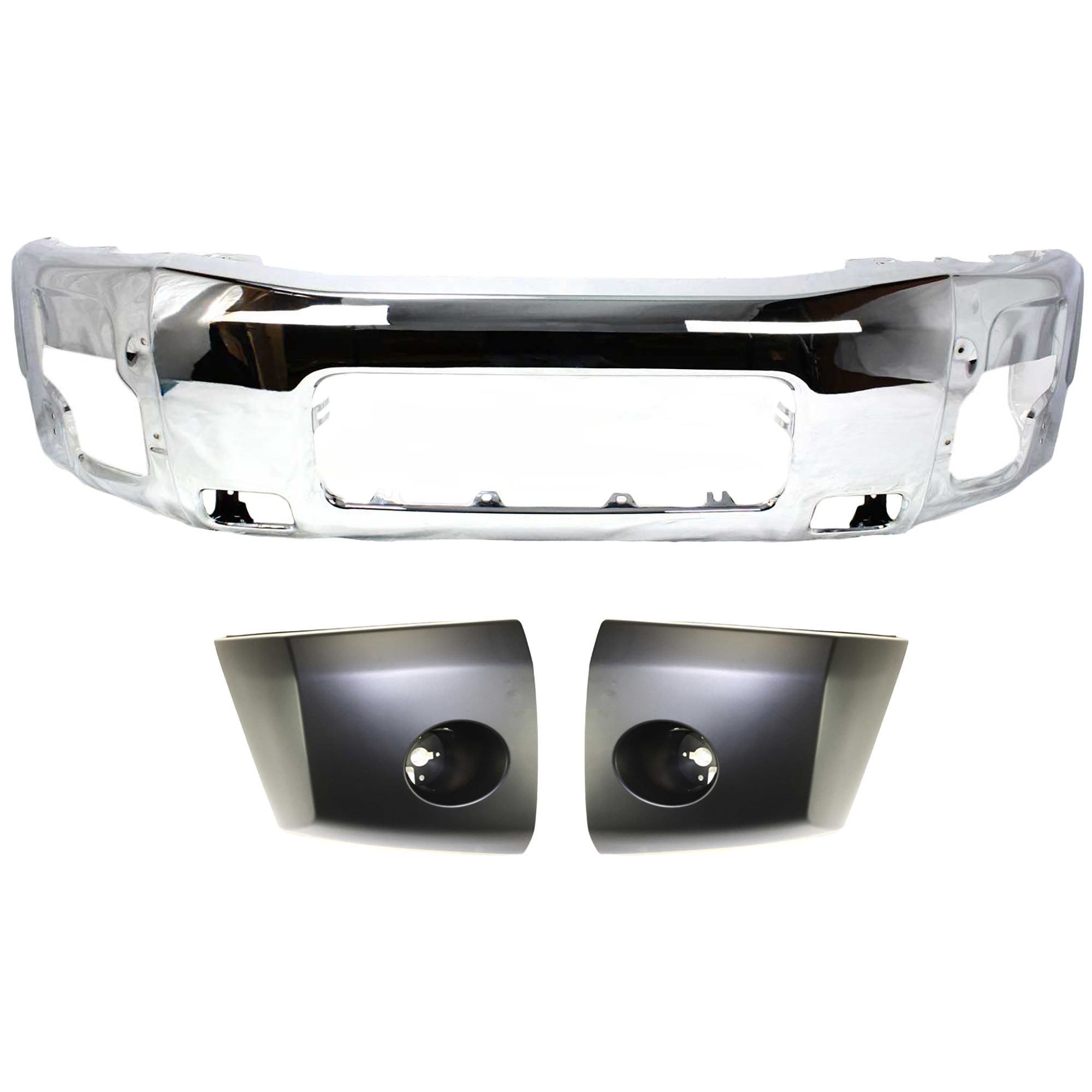 AM PATHFINDER ARMADA 04-04 TITAN 04-07 FRONT BUMPER 3 pc kit with Bumper Ends SKU KIT 111016-14 Partslink NI1002136 NI1004147 NI1005147 OEM 62022ZR08A 620257S220-620247S2