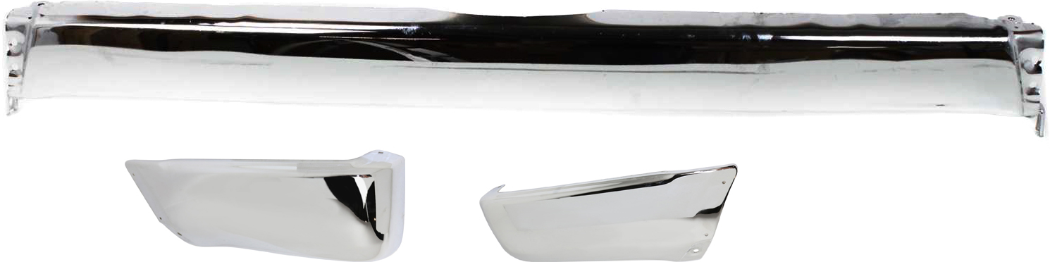 AM 4RUNNER 96-98 STEP BUMPER FACE BAR AND PAD 3 pc Kit w o Pad w Pad Provision w o Mounting Bracket Steel Chrome w Bumper End SKU KIT 111016-26 Partslink TO1102219 TO1104103 TO1105103 OEM 5210535130-5210735071-52106350