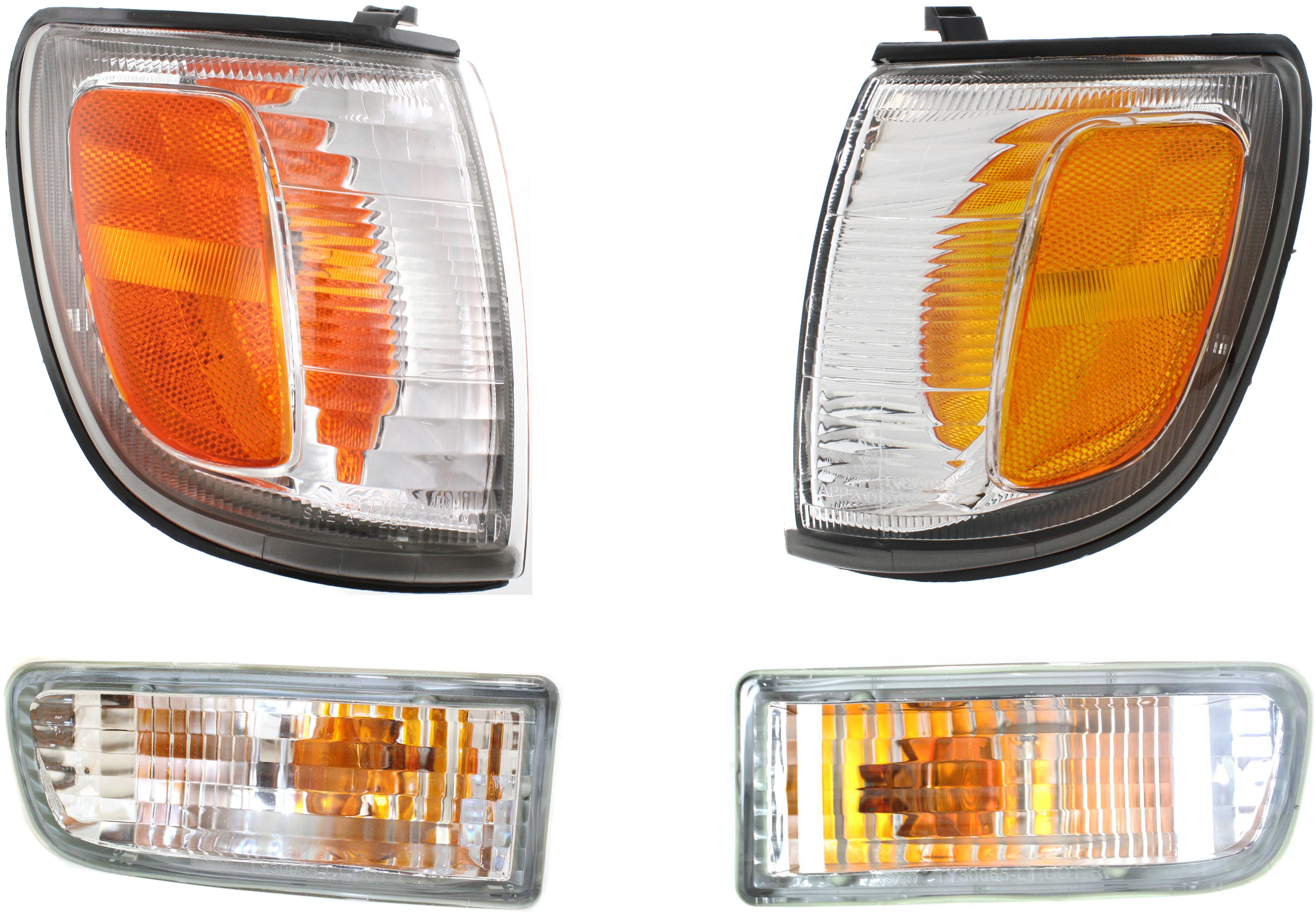 AM 4RUNNER 99-2 CORNER LAMP RH and LH 4 pc kit Assembly With Turn Signal Lights SKU KIT 111016-96 Partslink TO2520157 TO2521157 TO2530133 TO2531133 OEM 8161035330-8162035340-81520352
