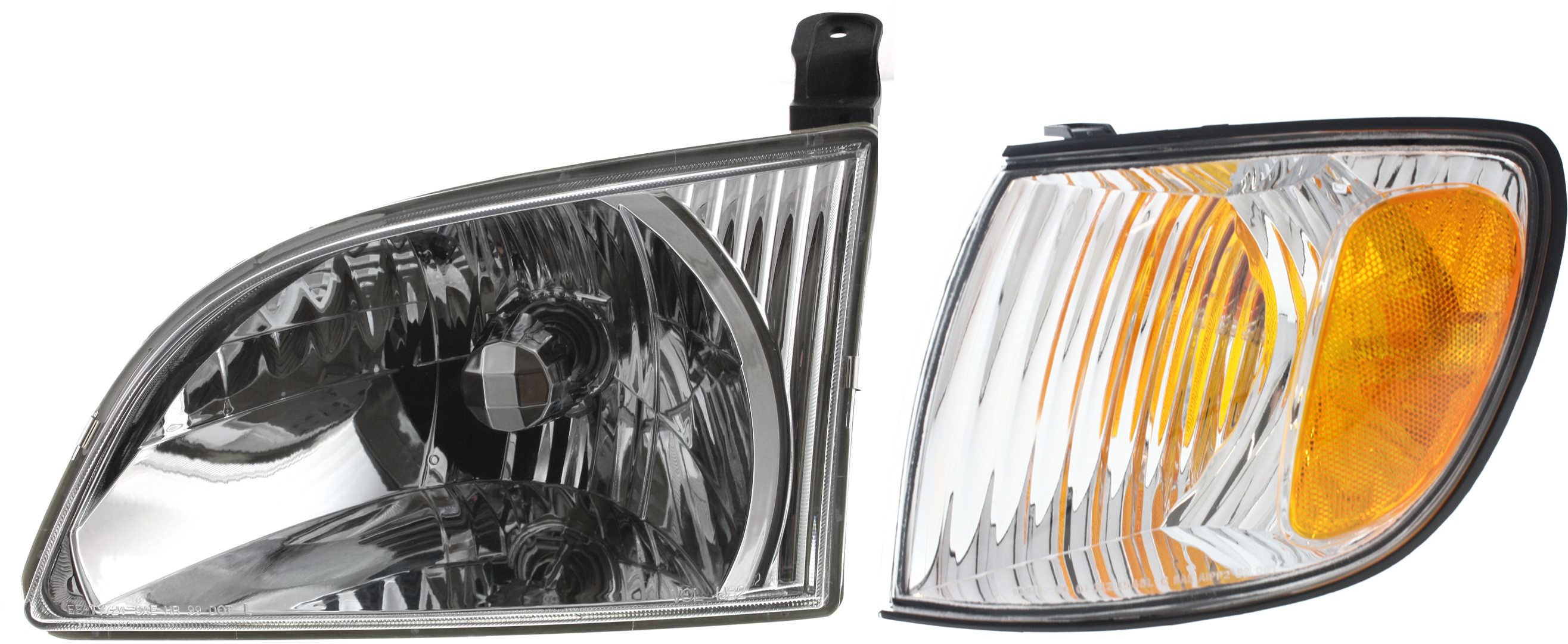 AM SIENNA 01-03 HEAD LAMP LH with Bulb 2 pc Kit with Corner Light SKU KIT 111116-60 Partslink TO2502135 TO2530138 OEM 8115008020-8152008020