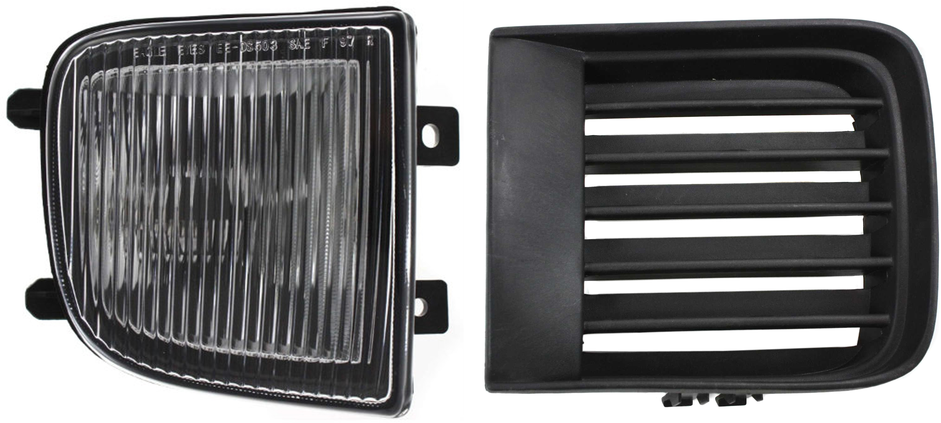 AM PATHFINDER 99-04 FOG LAMP RH 2 pc kit Assembly Halogen includes Bumper Grille SKU KIT 111116-83 Partslink NI2593108 NI1039103 OEM 261502W125-622562W100