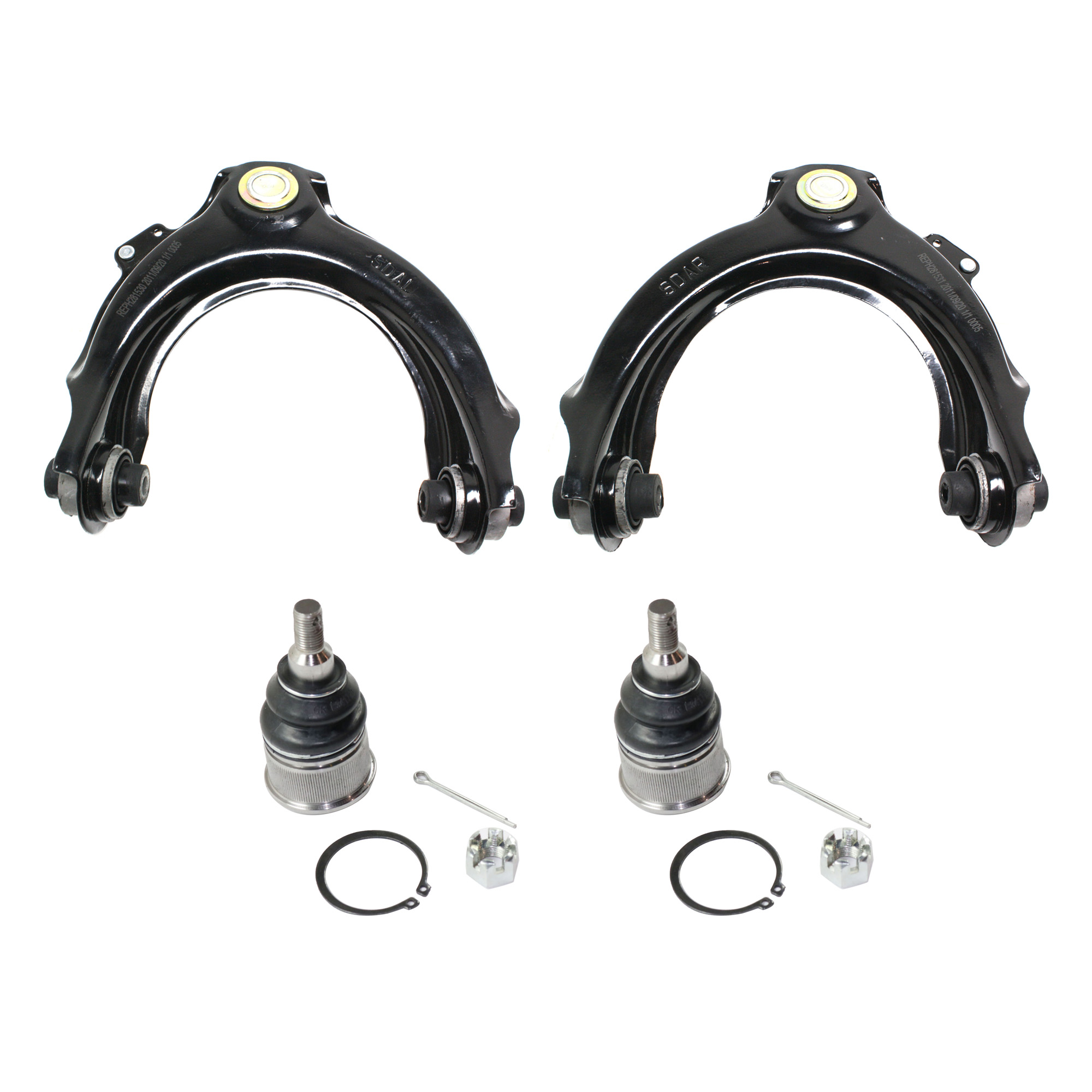 AM ACCORD 03-07 FRONT CONTROL ARM KIT RH AND LH Upper w ball joint s 4 pc Kit with Ball Joint SKU KIT 111215-16 OEM 1016526-2601662-2601797-505137