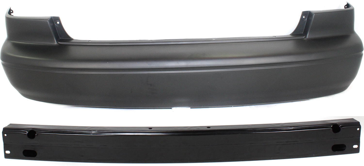 AM CAMRY 97-99 REAR BUMPER COVER 2 pc Kit with Bumper Reinforcement SKU KIT 111216-37 Partslink TO1100181 TO1106152 OEM 52159AA900-52171AA031