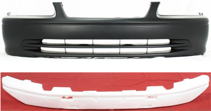 AM CAMRY 00-01 FRONT BUMPER COVER 2 pc Kit with Bumper Absorber USA Built Vehicle SKU KIT 111216-98 Partslink TO1000206 TO1070125 OEM 52119AA902-52611AA030