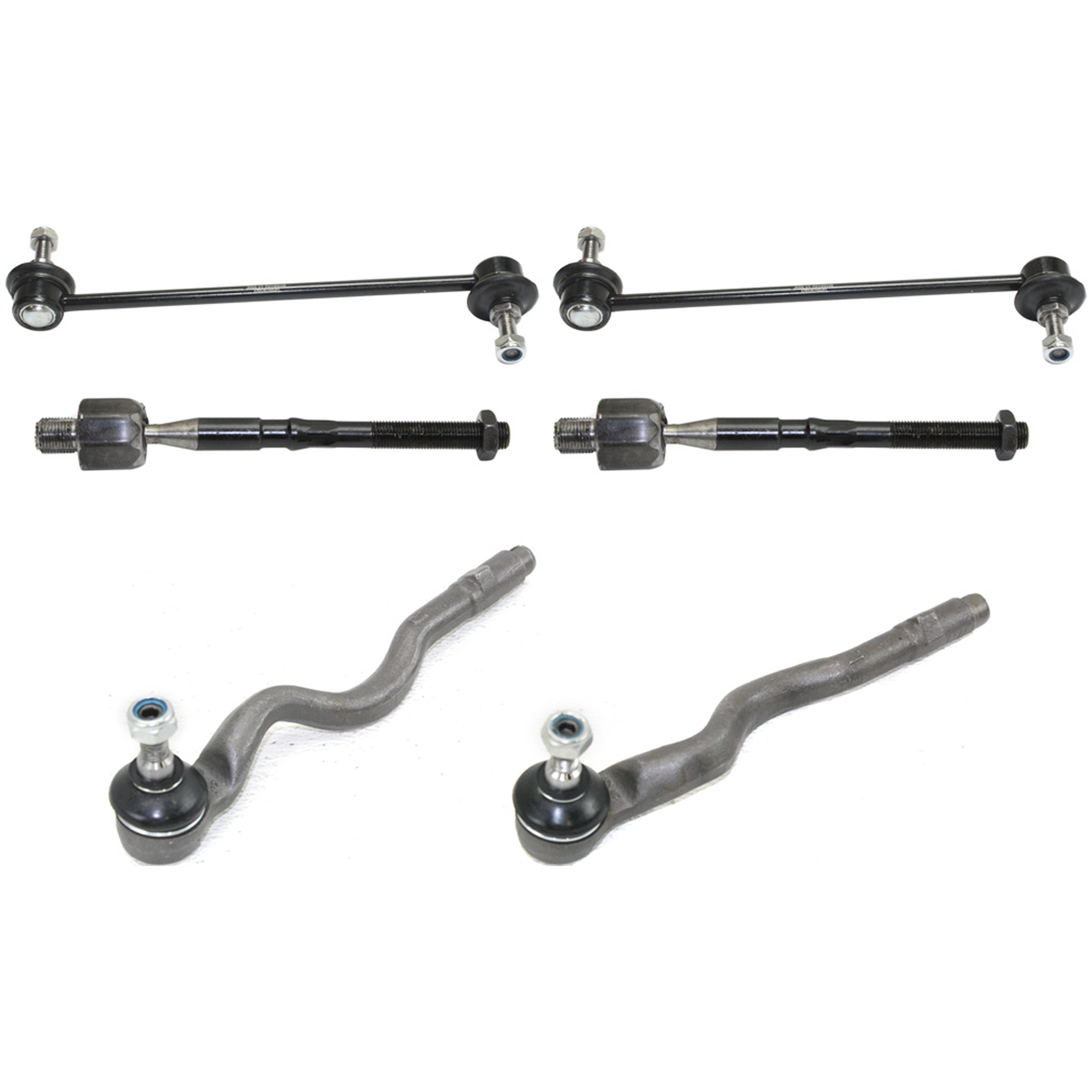 AM 3 SERIES 99-06 Z4-03-08 FRONT SUSPENSION KIT 6 pc kit with Sway Bar Links and Tie Rod Ends SKU KIT 111418-27 OEM 1015028-1015172-1015173-313510