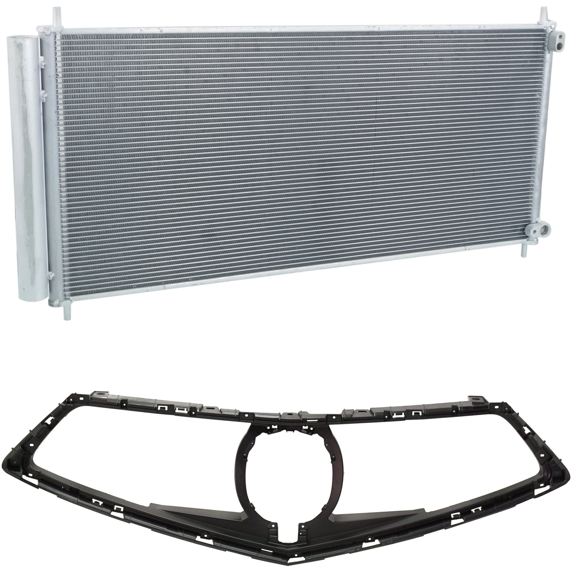 AM TLX 18-20 GRILLE 2 pc kit Textured Black with A C Condenser SKU KIT 111423-31 Partslink AC1200131 AC3030130 OEM 71121TZ3A11-80110TZ3A01