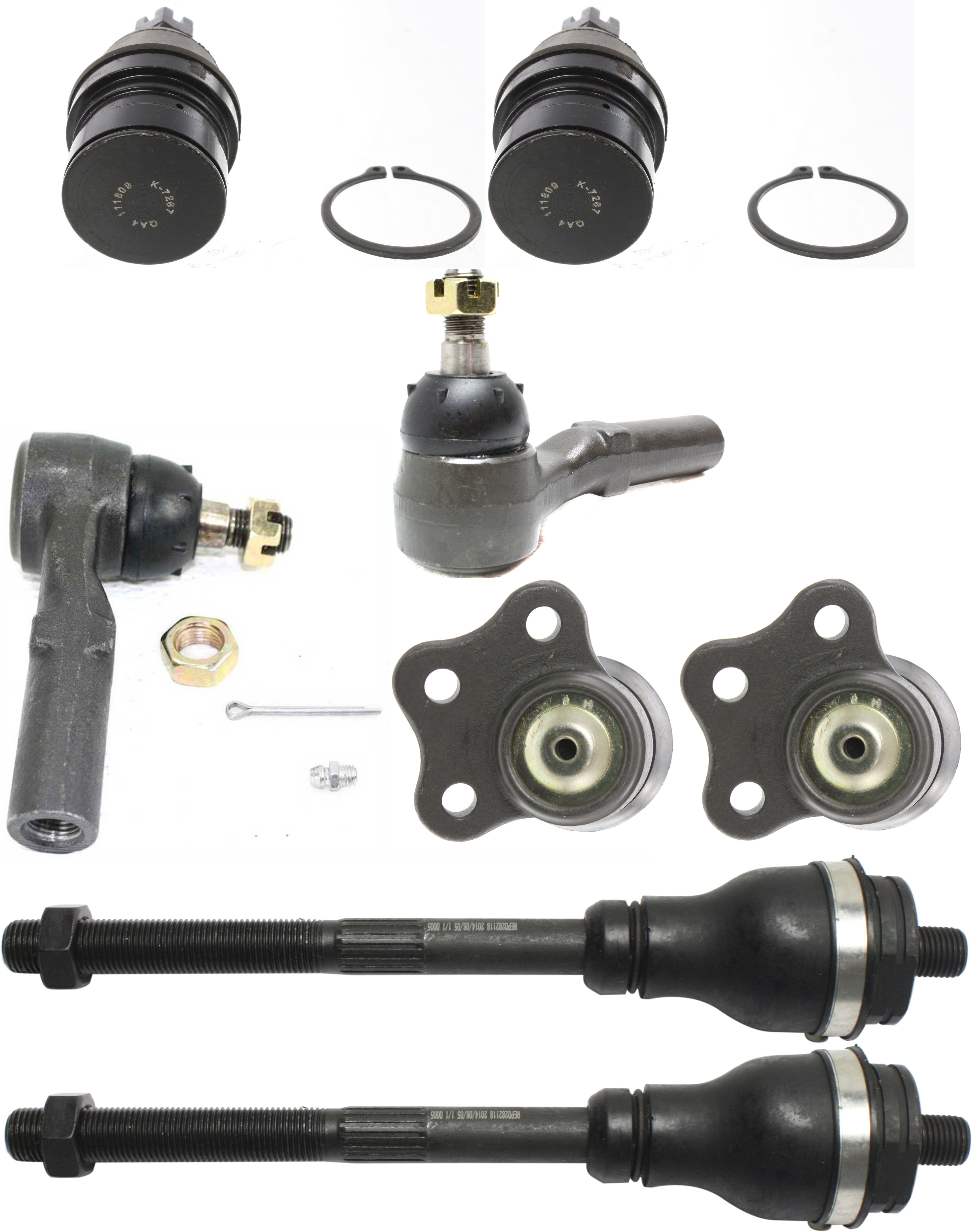 AM DAKOTA 97-99 DURANGO 98-99 FRONT TIE ROD RH AND LH Inner and Outer 8 pc Kit with Ball Joints SKU KIT 111516-16 OEM 387010-2693095-4011758-4883138