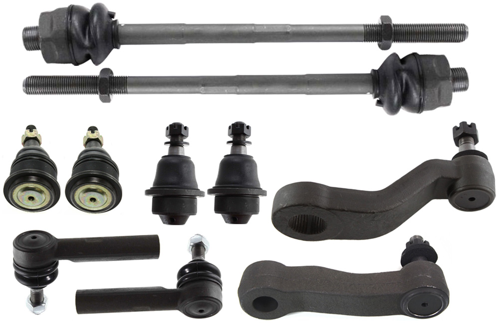 AM SIERRA SILVERADO 01-10 FRONT SUSPENSION KIT 10 pc Kit with Ball Joints Idler Arm Pitman Arm and Tie Rod Ends SKU KIT 111516-18 OEM 104328-2601526-5001104-1504