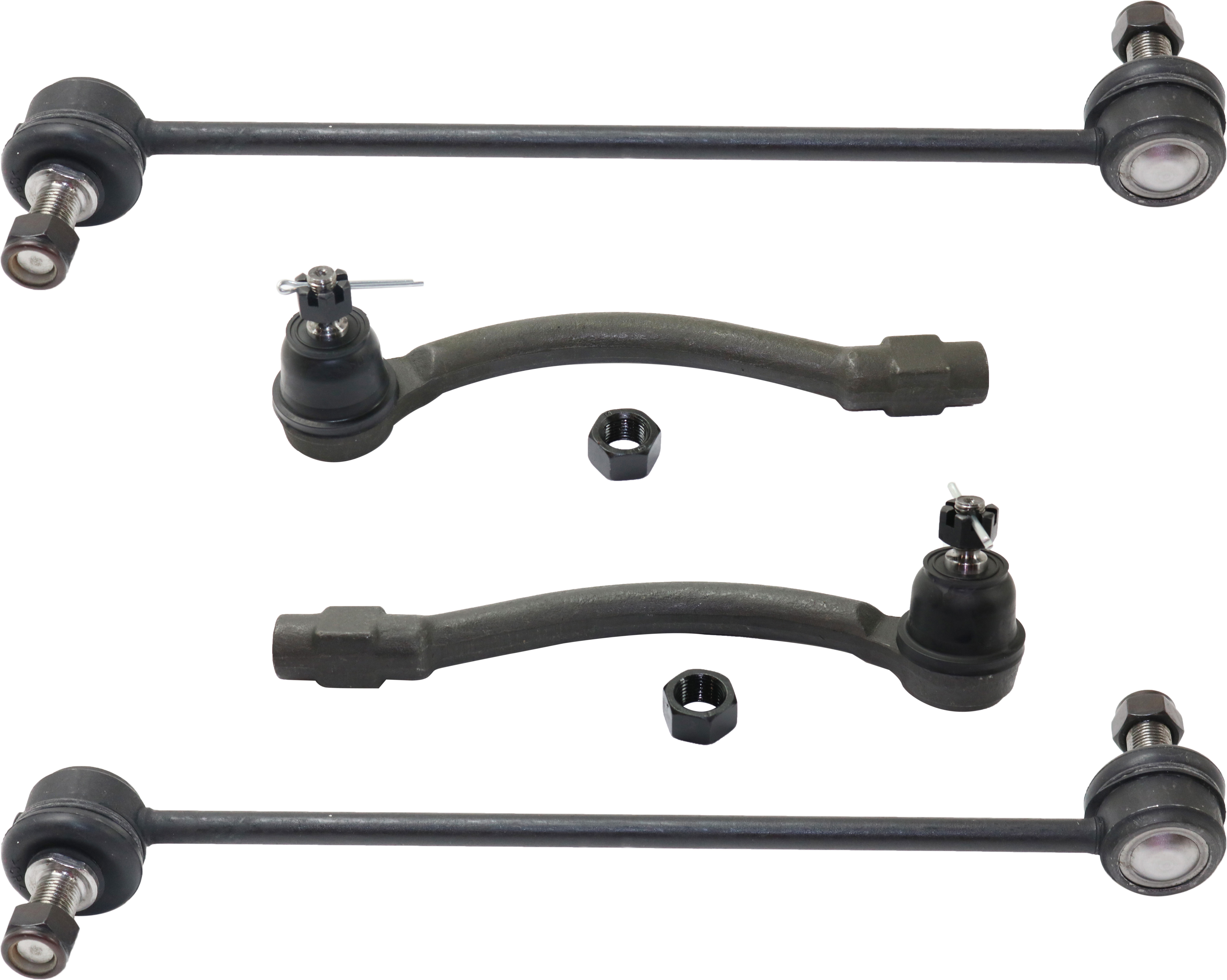 AM ELANTRA 11-16 SOUL 14-19 FRONT SUSPENSION KIT RH AND LH 4 pc kit with Sway Bar Links and Tie Rod Ends SKU KIT 111517-06 OEM 548300U000-548304L000-568203X0
