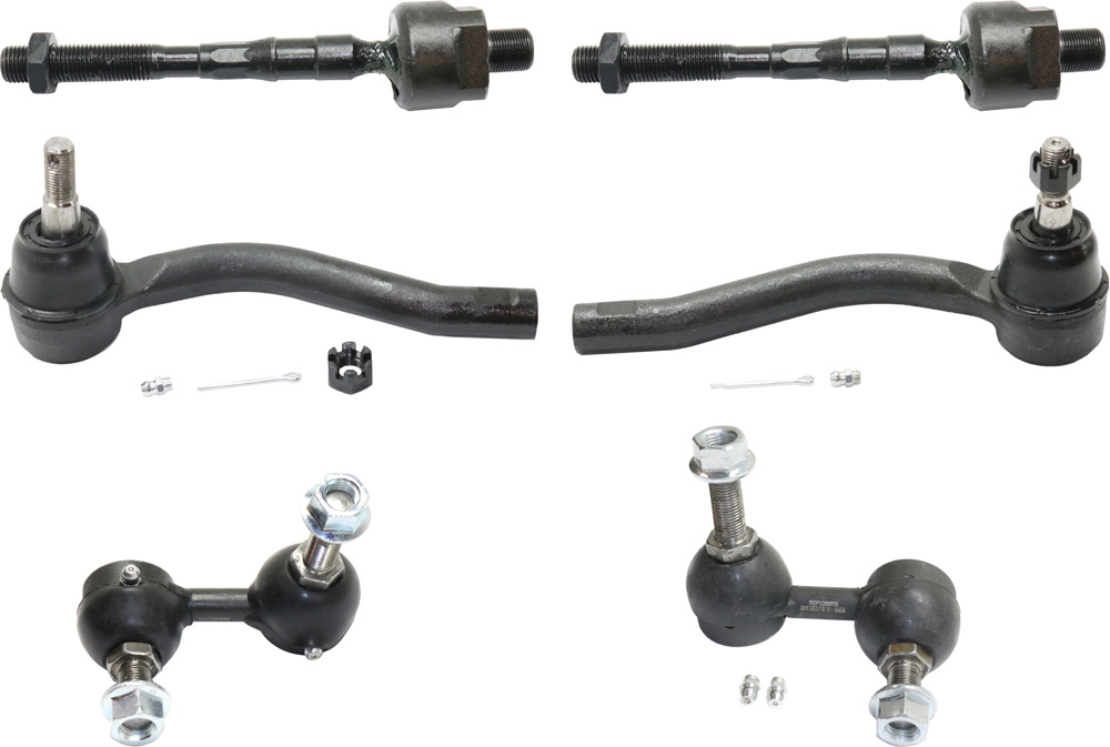 AM M35 M45-06-10 FRONT SUSPENSION KIT RH AND LH 6 pc Kit with Sway Bar Links and Tie Rod Ends SKU KIT 111517-13 OEM 1016418-60642041 SL61091 MS308