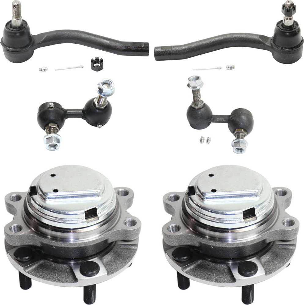 AM M35 M45-06-10 FRONT SUSPENSION KIT RH AND LH 6 pc kit with Sway Bar Links Tie Rod Ends and Wheel Hubs SKU KIT 111517-14 OEM 1016418-60642041 SL61091 MS308