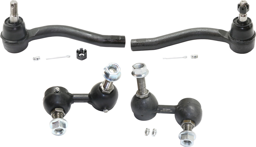 AM M35 M45-06-10 FRONT SUSPENSION KIT RH AND LH 4 pc Kit with Sway Bar Links and Tie Rod Ends SKU KIT 111517-15 OEM 1016418-60642041 SL61091 MS308