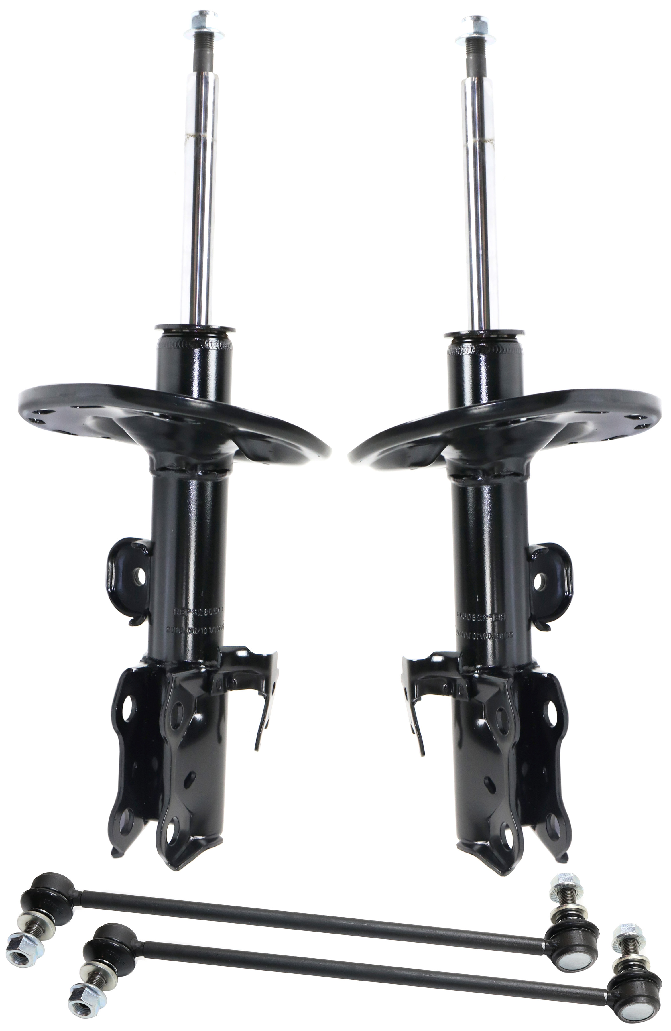 AM TC 11-16 PRIUS V 12-17 FRONT SUSPENSION KIT RH AND LH 4 pc kit with Struts and Sway Bar Links SKU KIT 111517-17 OEM 4852080343-4852080335-48510806