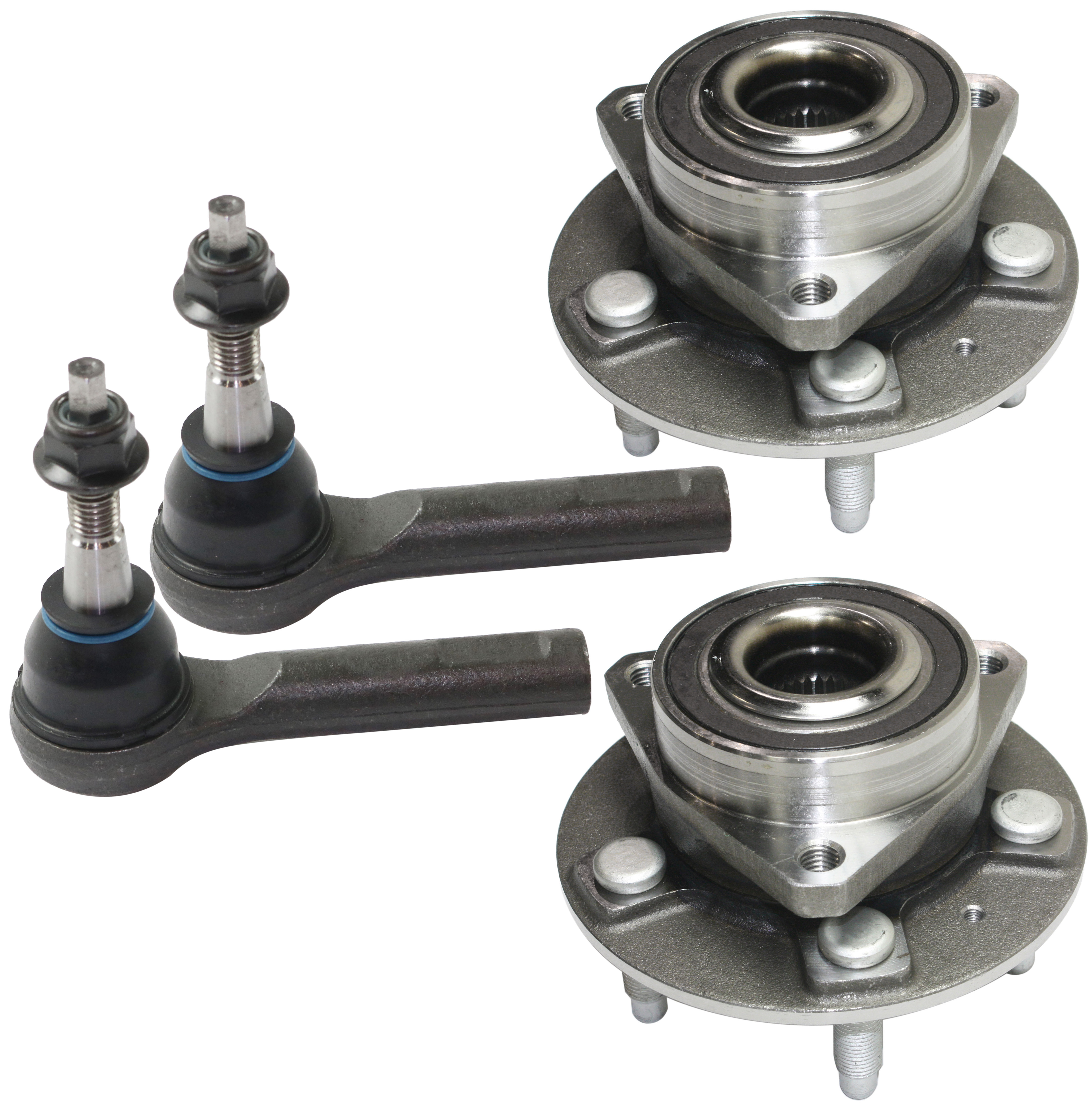 AM CAMARO 10-15 FRONT HUB ASSEMBLY RH AND LH 4 pc Kit with Tie Rod Ends SKU KIT 111517-25 OEM 13580685-92241266