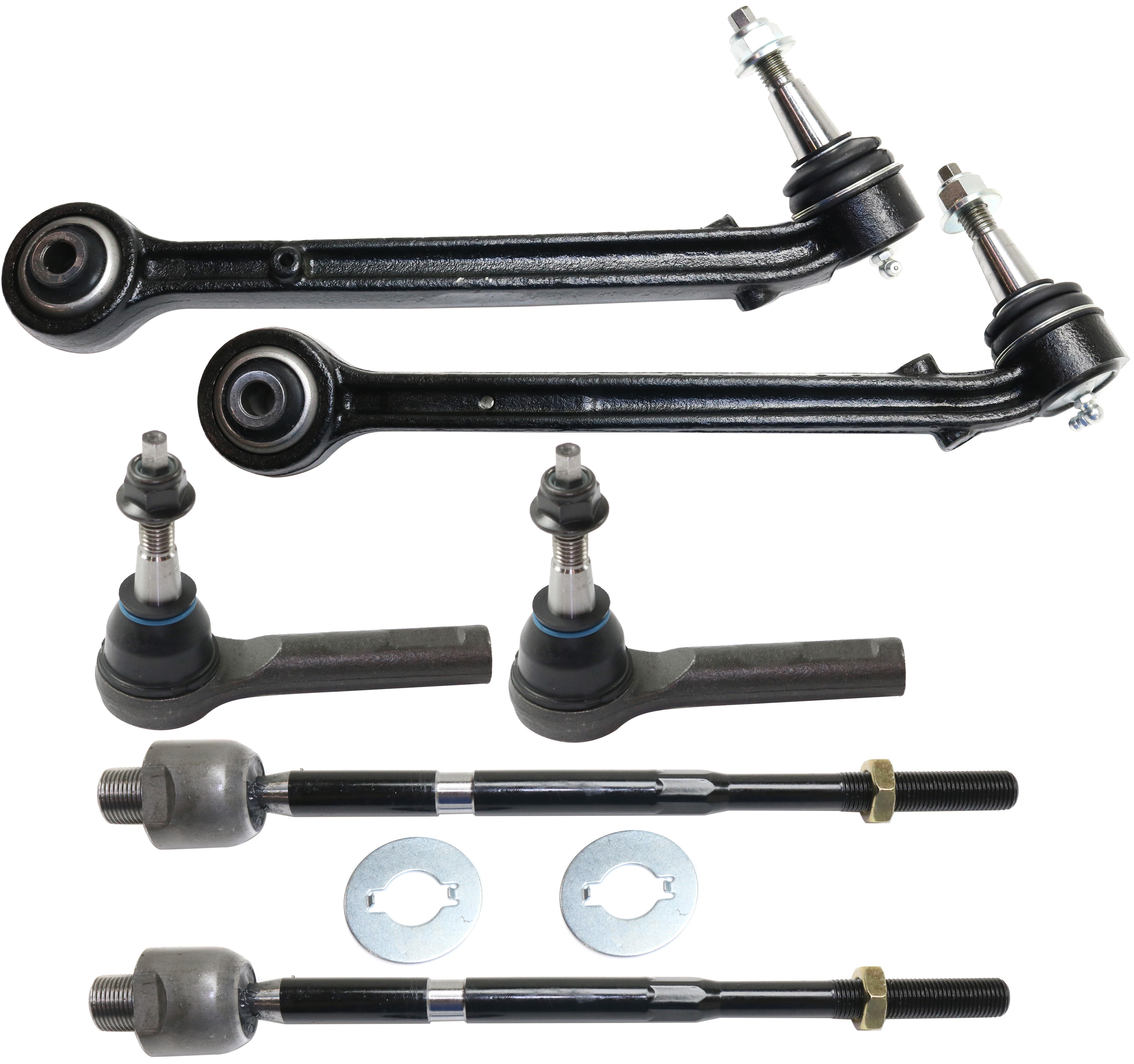 AM CAMARO 10-15 FRONT CONTROL ARM KIT RH AND LH Lower Rearward w ball joint s 6 pc Kit with Tie Rod End SKU KIT 111517-28 OEM 20951300-20951301-92227430-922
