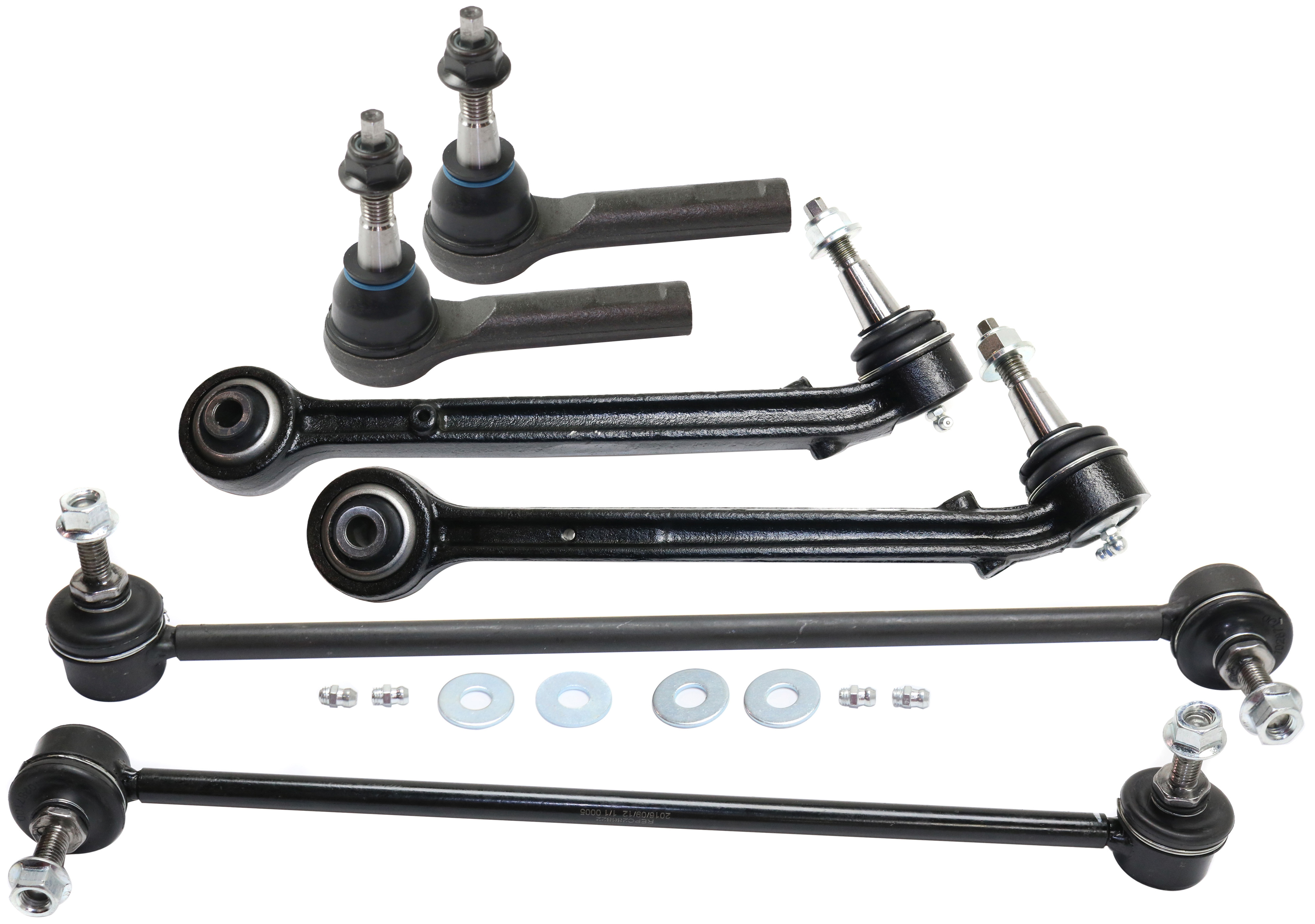 AM CAMARO 10-15 FRONT CONTROL ARM KIT RH AND LH Lower Rearward w ball joint s 6 pc Kit with Sway Bar Link and Tie Rod End SKU KIT 111517-30 OEM 20951300-20951301 GS508104 SL9