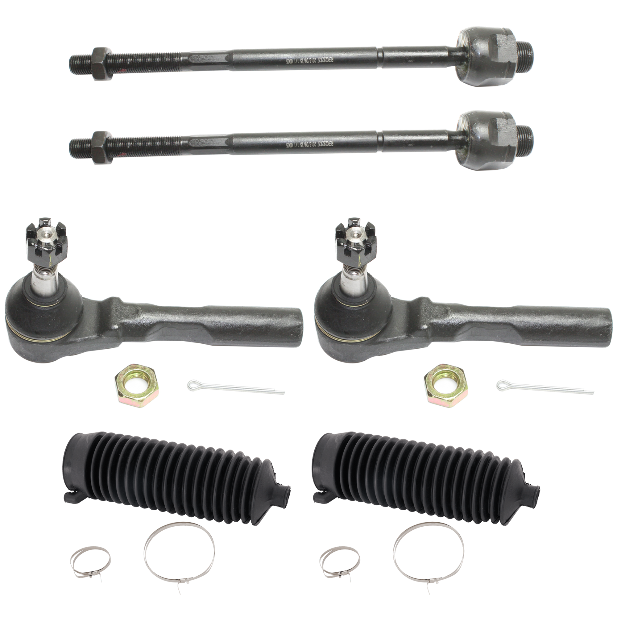 AM SILVERADO SIERRA 1500-99-07 SUSPENSION KIT RH AND LH 6 pc kit with Steering Rack Boots and Tie Rod Ends SKU KIT 111722-14 OEM 26076545-2693123-4011786-26076