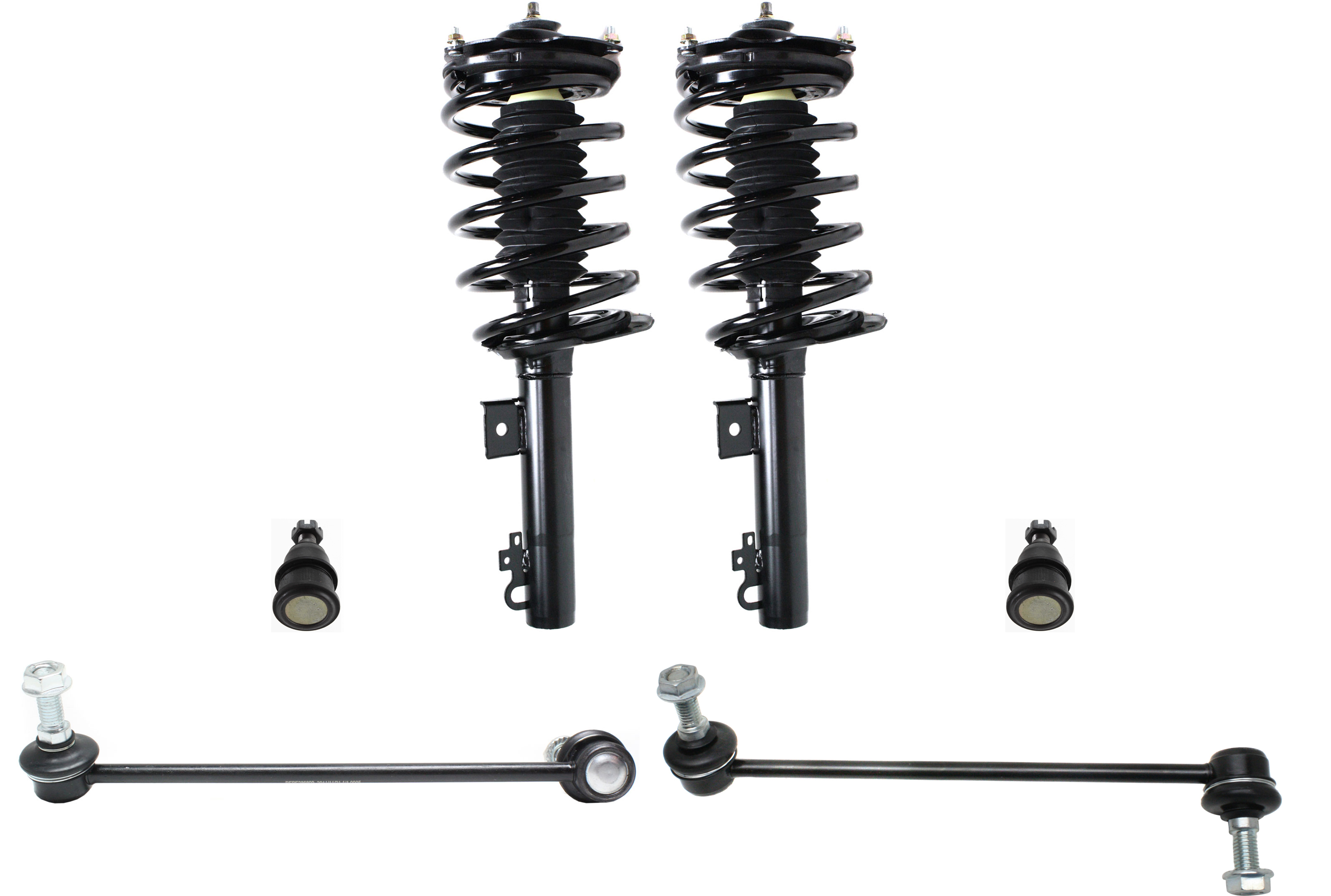 AM TAURUS 96-07 SABLE 96-05 FRONT SUSPENSION KIT RH AND LH 6 pc kit with Ball Joints Loaded Struts and Sway Bar Links SKU KIT 111815-05 OEM 104217-281014-2601488-50512