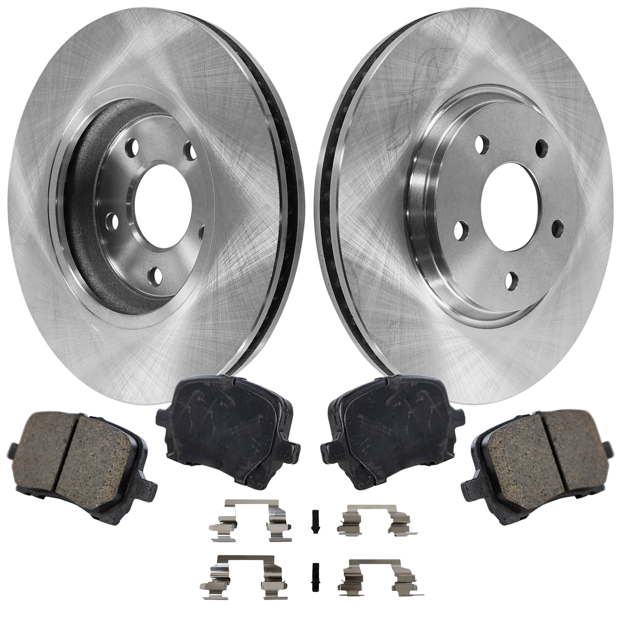 AM AURA 07-09 G6-06-09 MALIBU 07-12 FRONT BRAKE DISC AND PAD KIT 4 pc kit SKU KIT 111822-12 OEM 22705375-15856665-25797350-209