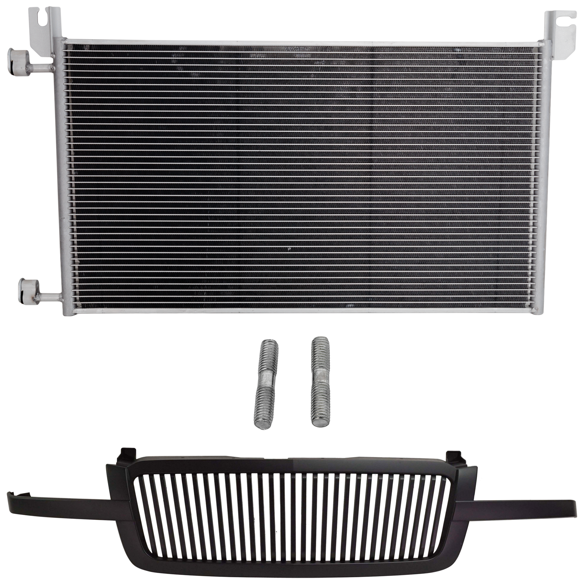 AM AVALANCHE 1500-2500 SILVERADO 1500-03-06 GRILLE 2 pc kit Paint to Match with A C Condenser SKU KIT 111823-74 Partslink GM3030162 OEM Performance 20913751