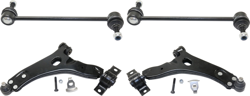 AM FOCUS 00-04 FRONT CONTROL ARM KIT RH AND LH Lower 4 pc kit with Sway Bar Links SKU KIT 112118-05 OEM YS4Z3079BA YS4Z3078BA Y54Z3078