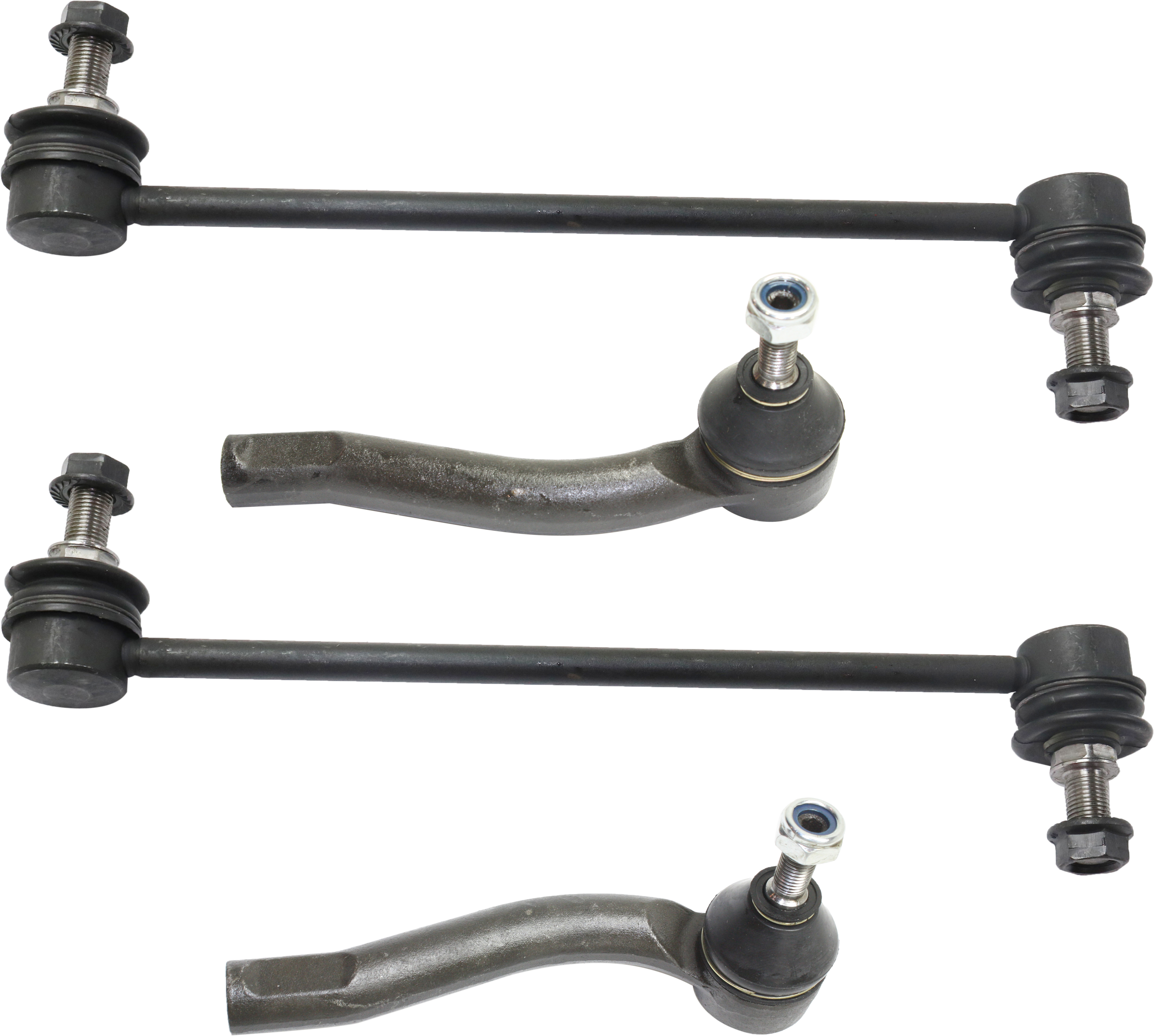 AM SENTRA 07-12 FRONT SUSPENSION KIT 4 pc Kit with Sway Bar Links and Tie Rod Ends SKU KIT 112118-29 OEM 54618ET00A D8640ET00A D8520ET0