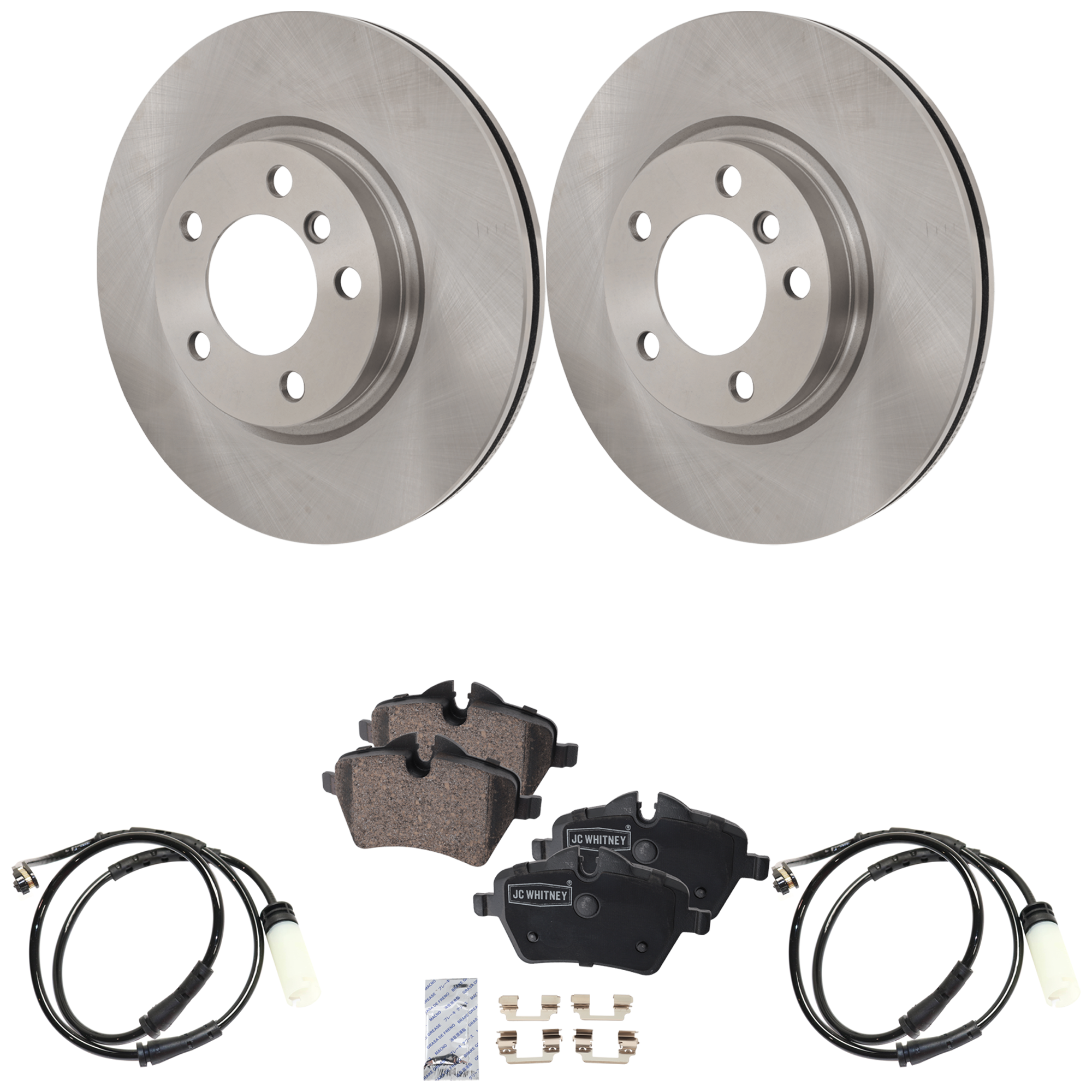 AM COOPER COUNTRYMAN 11-16 COOPER PACEMAN 13-16 FRONT BRAKE DISC AND PAD KIT 2 Wheel Set 5 Lugs Ceramic with Brake Disc and Brake Pad Set SKU KIT 112124-20 OEM 45575-850331-60032011-45575G 9