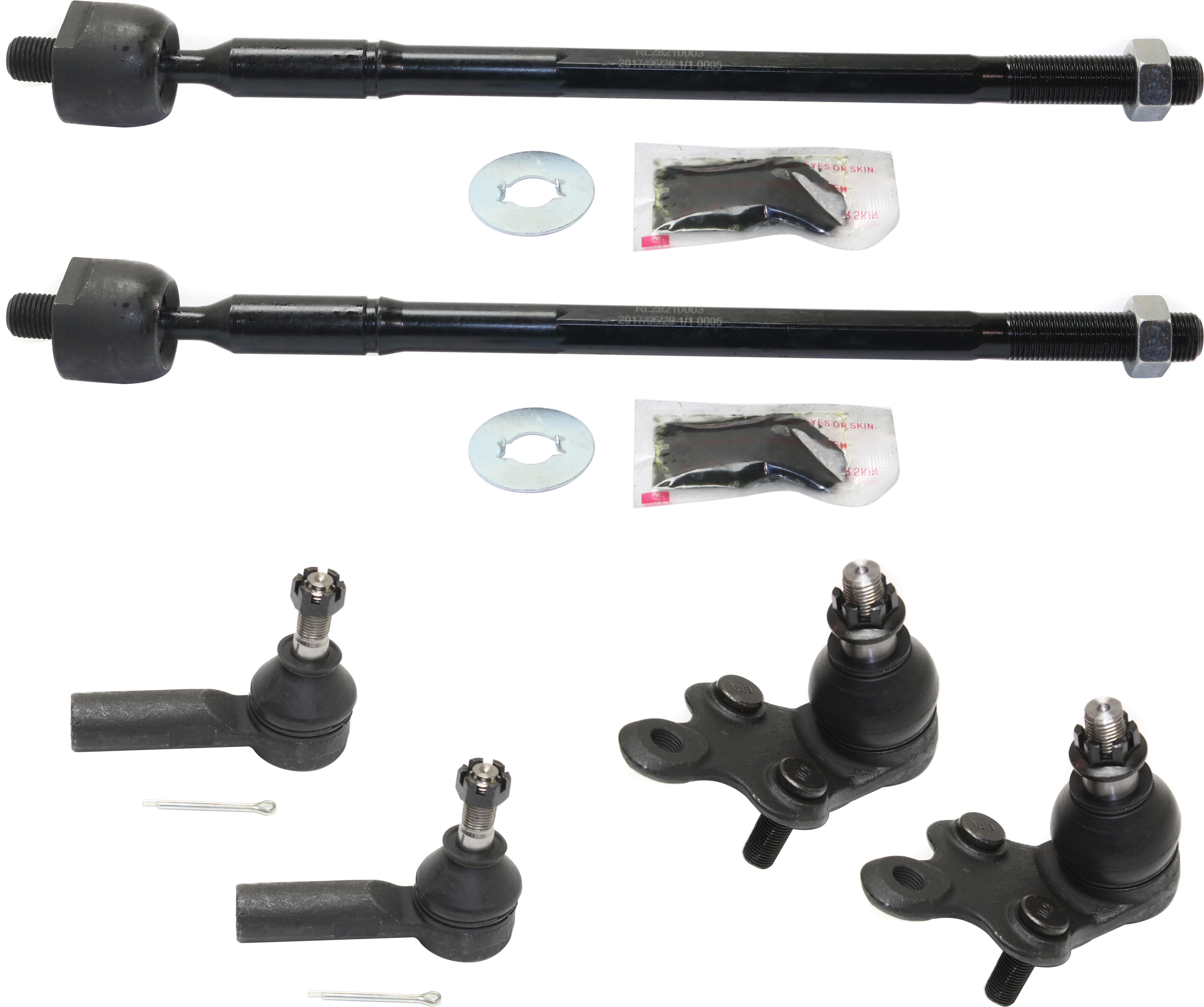 AM RX300-99-03 FRONT SUSPENSION KIT RH AND LH 6 pc Kit with Ball Joints and Tie Rod Ends SKU KIT 112217-20 OEM 104218-256025-1014286-2601389