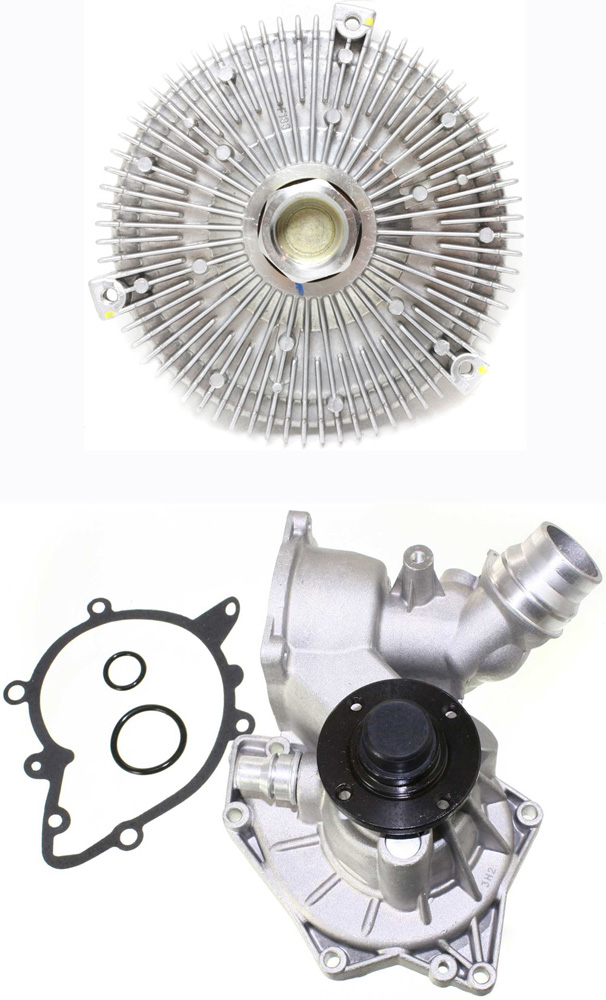 AM 540I 99-03-740I 740IL 99-01 WATER PUMP 2 pc kit with Fan Clutch SKU KIT 112218-08 OEM 20815-39344-43518-98213-181706