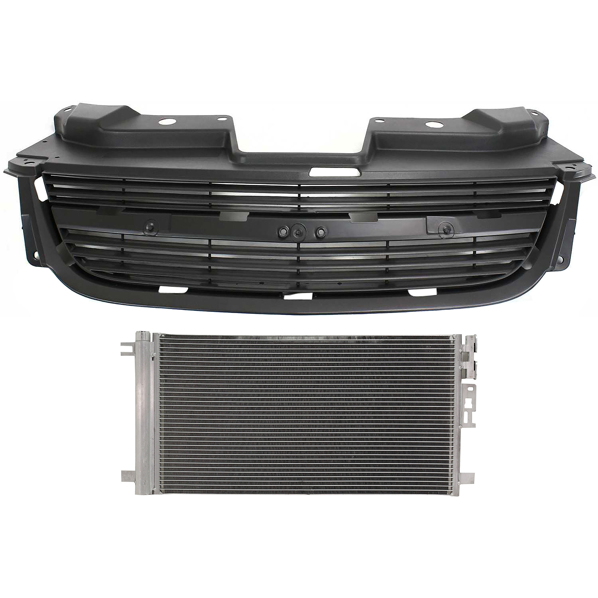 AM COBALT 05-10 GRILLE 2 pc Kit Painted Gray Shell and Insert with A C Condenser SKU KIT 112423-23 Partslink GM1200545 GM3030251 OEM 15274493-20841583