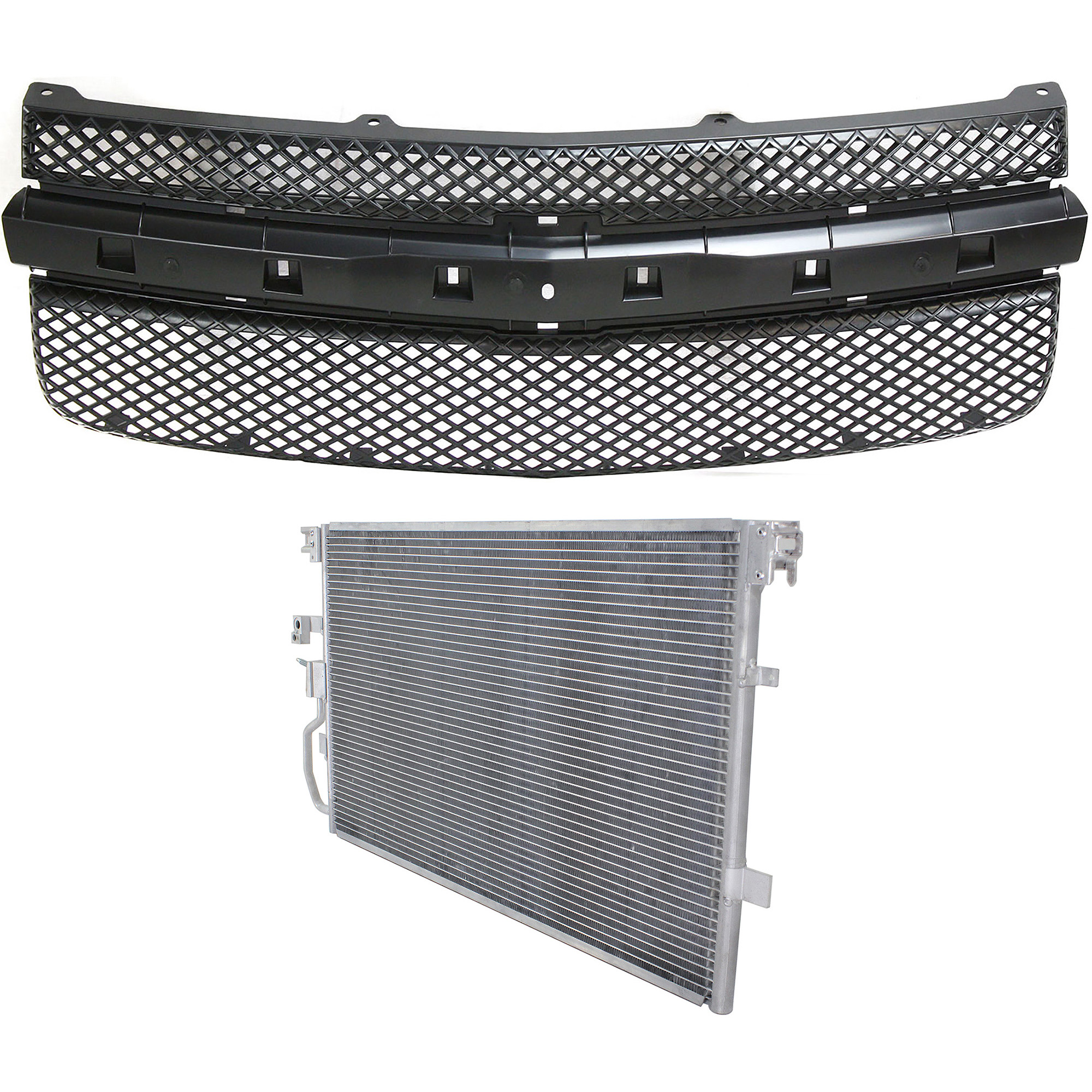 AM EQUINOX 05-05 GRILLE 2 pc Kit Paintable Shell and Insert without Center Bar with A C Condenser SKU KIT 112423-64 Partslink GM1200527 GM3030260 OEM 5481230-15232871