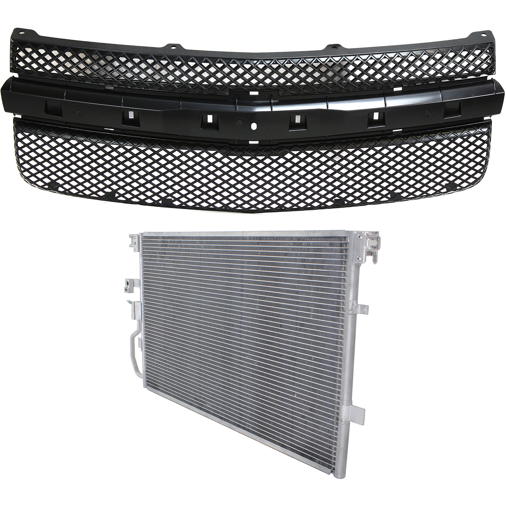 AM EQUINOX 05-05 GRILLE 2 pc Kit Paintable Shell and Insert without Center Bar with A C Condenser CAPA SKU KIT 112423-66 Partslink GM1200527C GM3030260 OEM 152-328-715-481-230