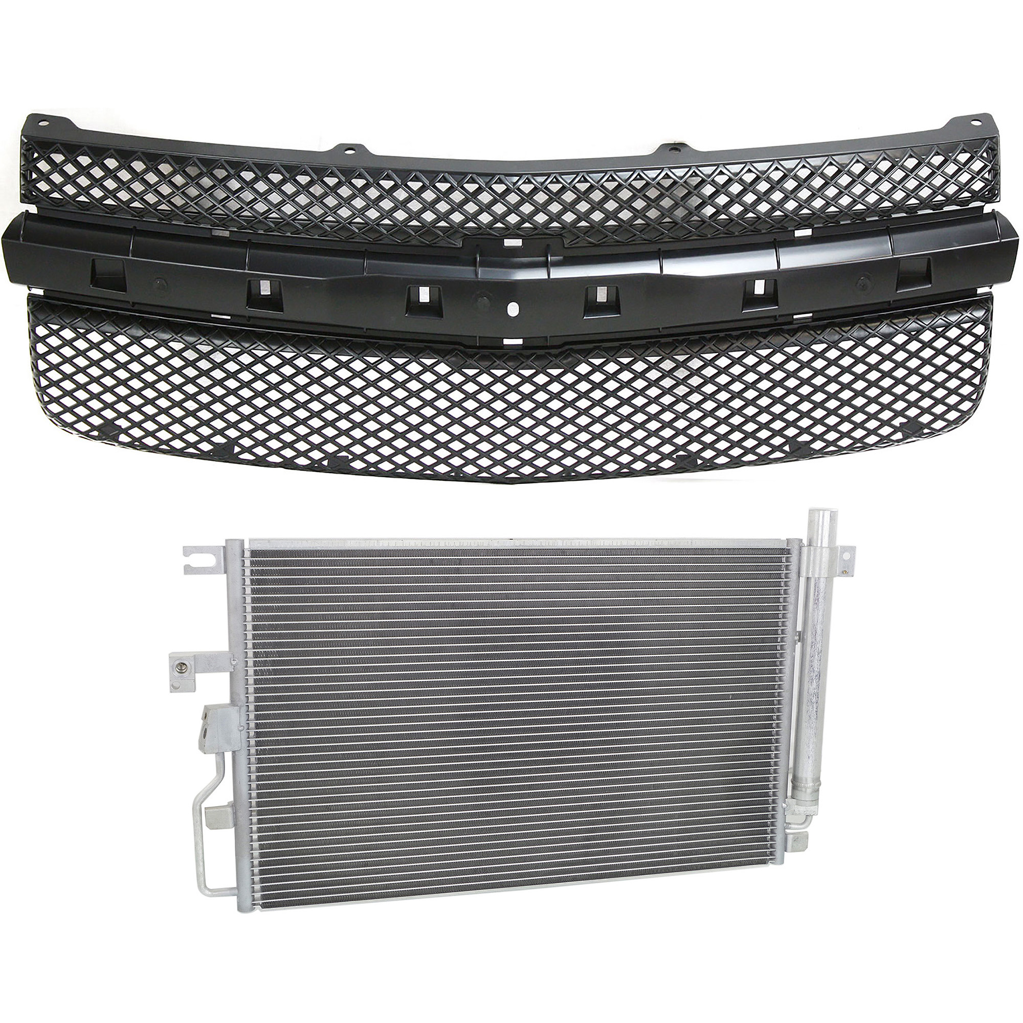AM EQUINOX 06-09 GRILLE 2 pc Kit Paintable Shell and Insert without Center Bar with A C Condenser SKU KIT 112423-67 Partslink GM1200527 GM3030274 OEM 5481230-19256971